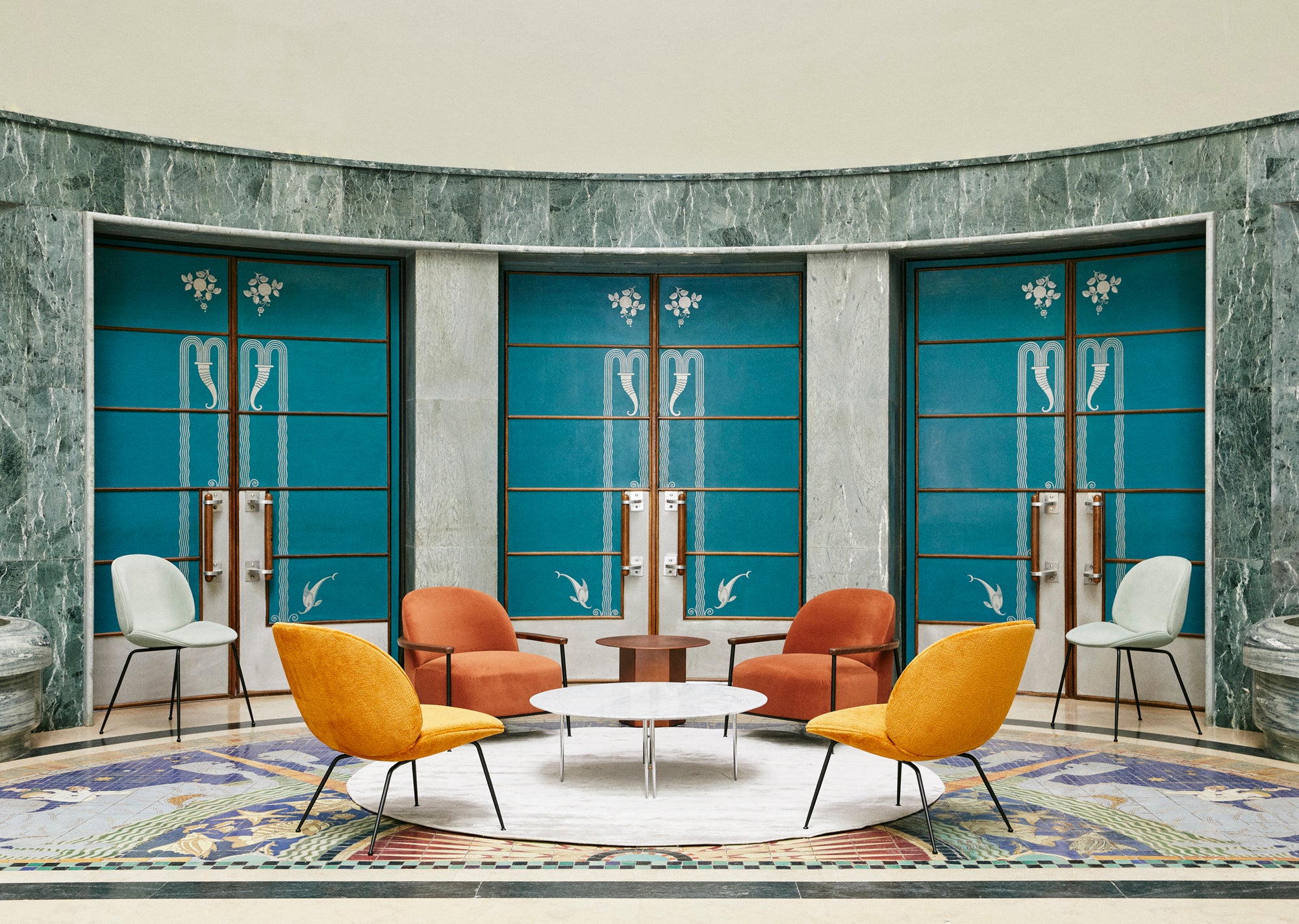 Beetle Dining Chair — Fully Upholstered with Conic Base