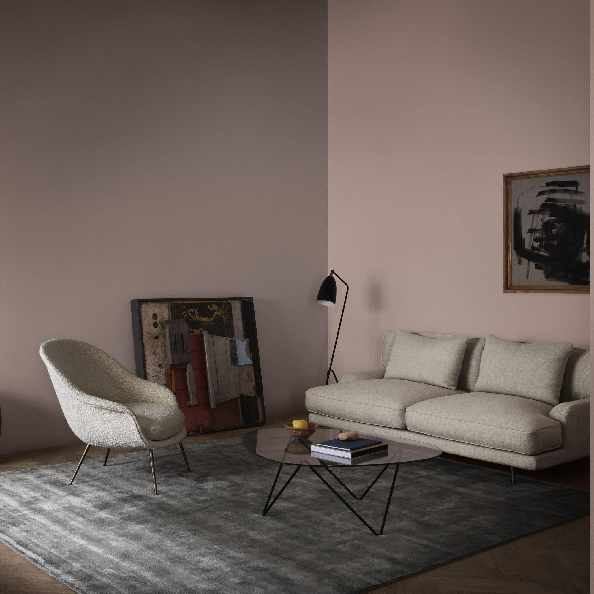 Bat Lounge Chair — High and Low Back with Conic Base