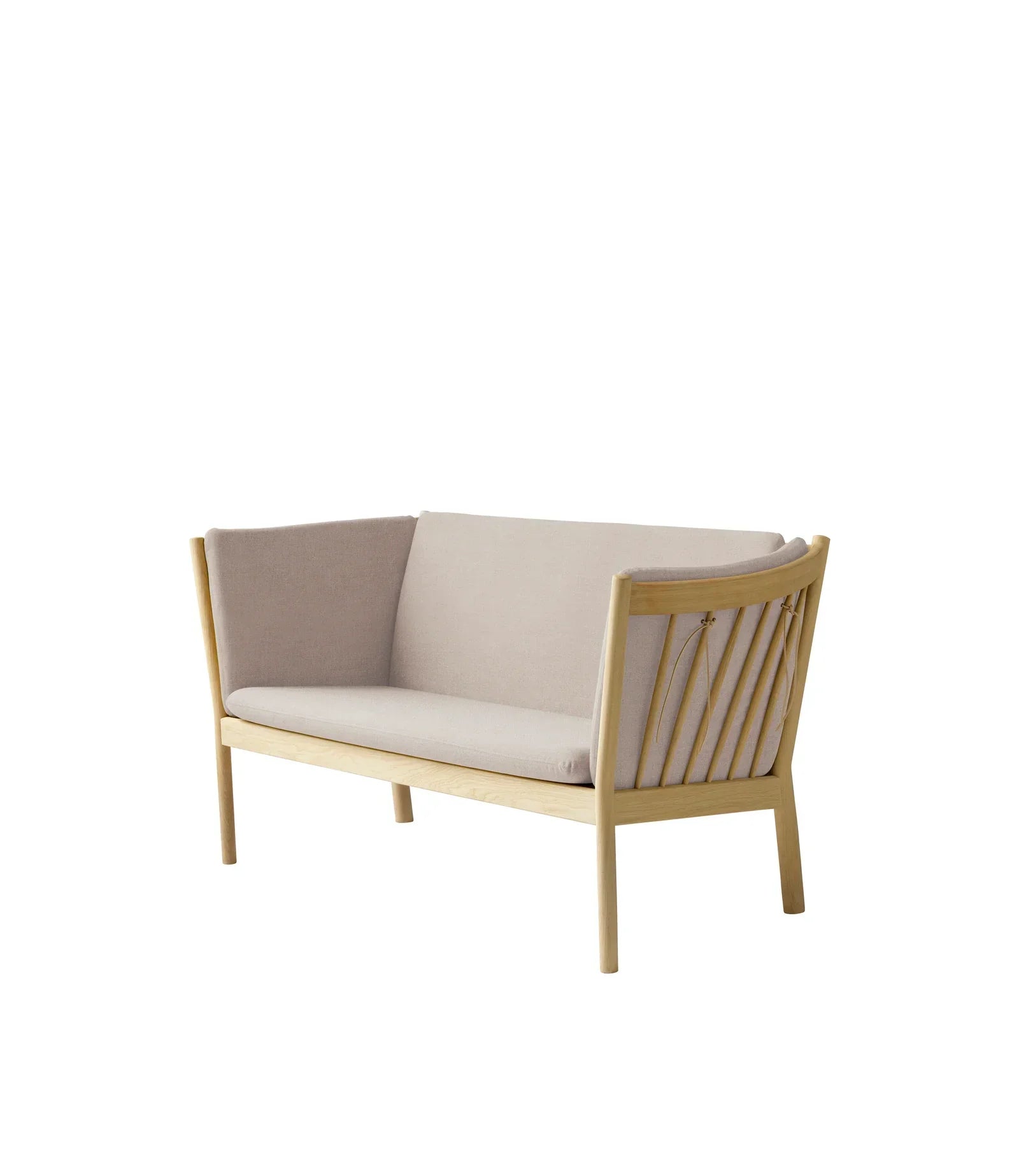 J148 2-Person Sofa — Nature Lacquered Oak/Beige