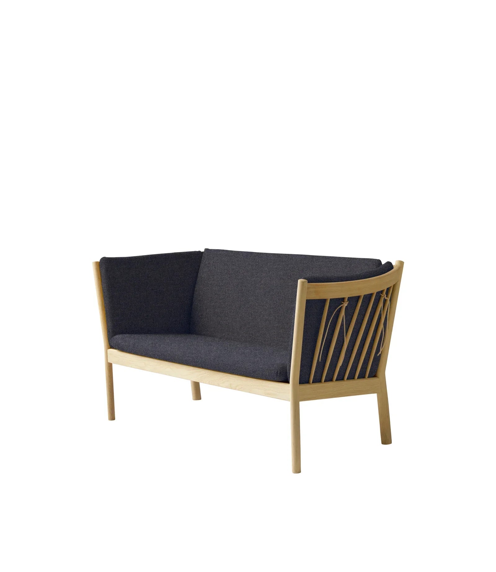 J148 2-Person Sofa — Nature Lacquered Oak/Dark Grey