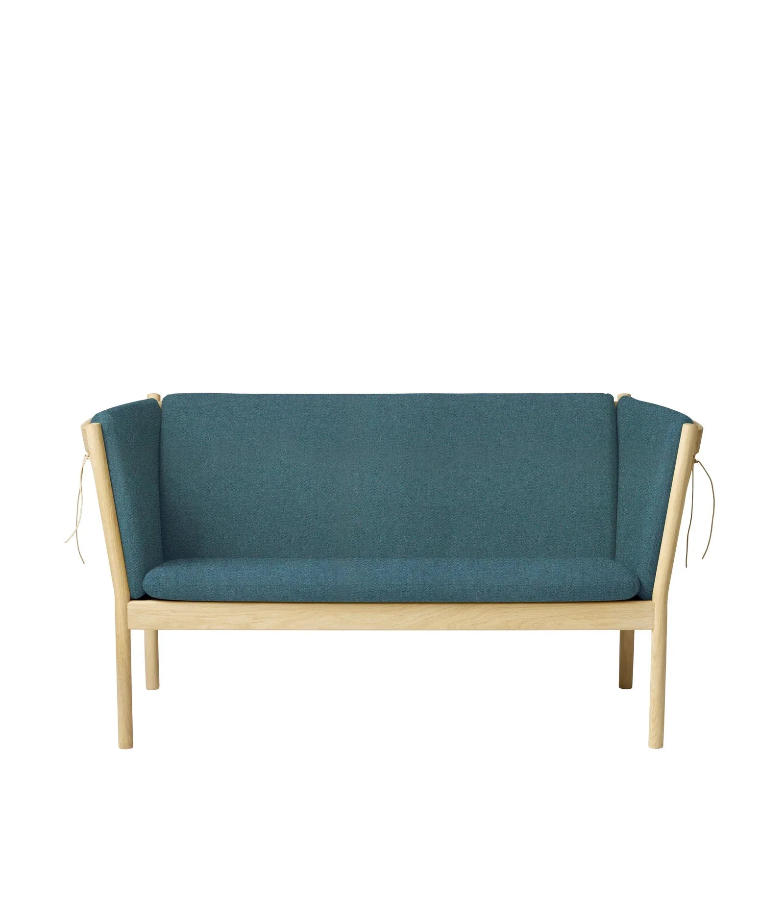 J148 2-Person Sofa — Nature Lacquered Oak/Green