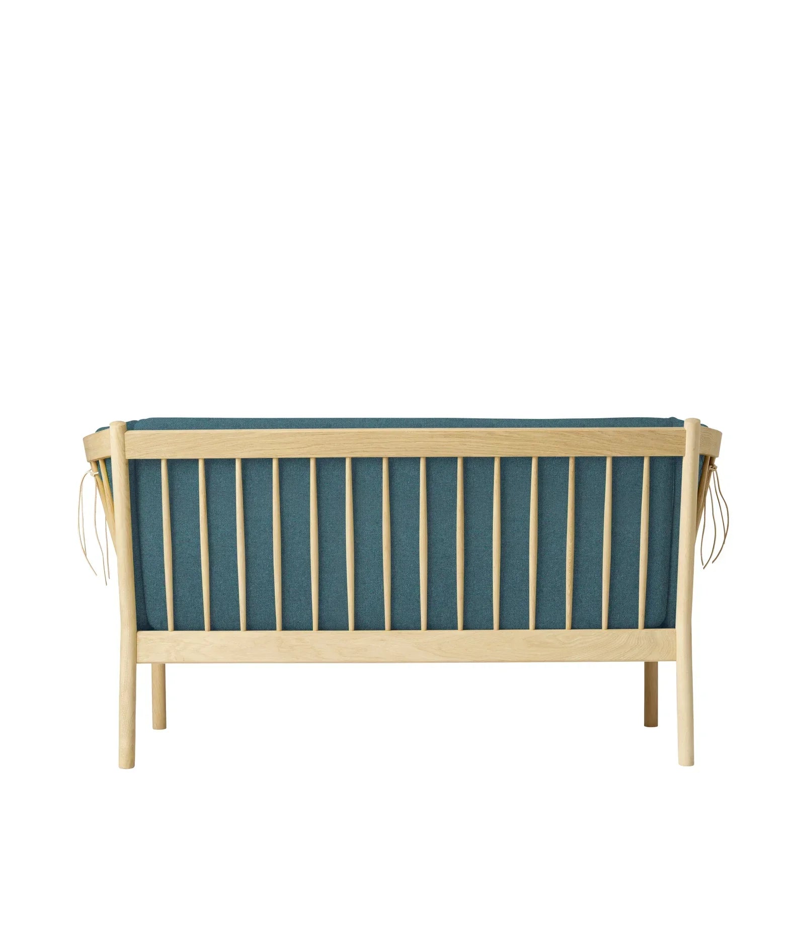 J148 2-Person Sofa — Nature Lacquered Oak/Green