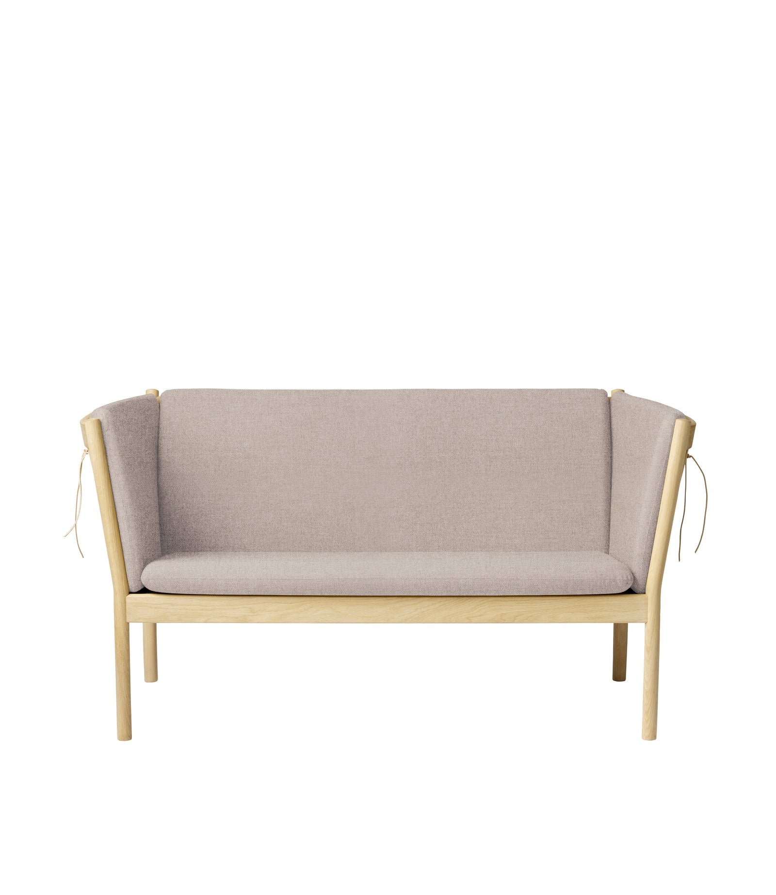 J148 2-Person Sofa — Nature Lacquered Oak/Light Grey