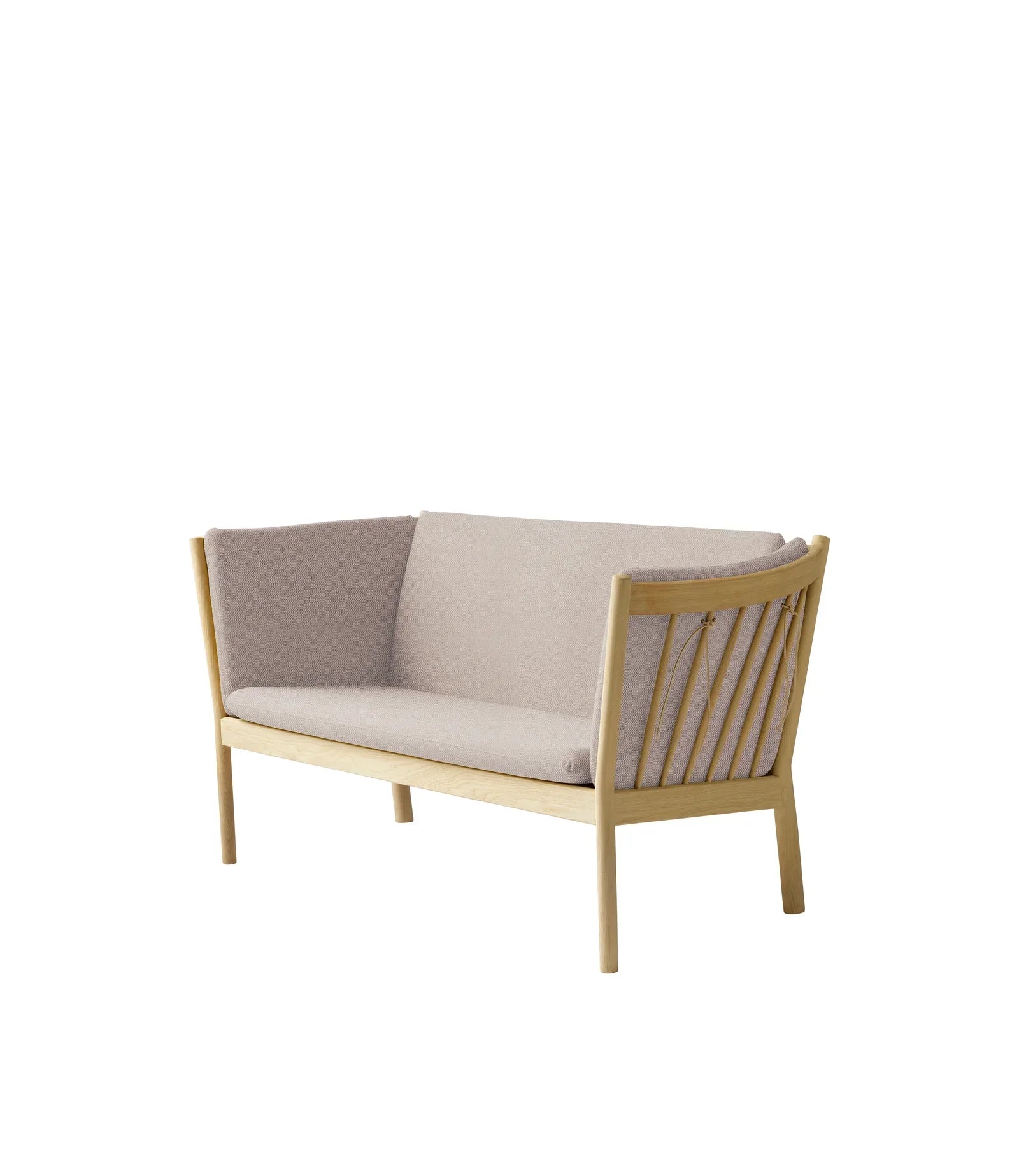 J148 2-Person Sofa — Nature Lacquered Oak/Light Grey