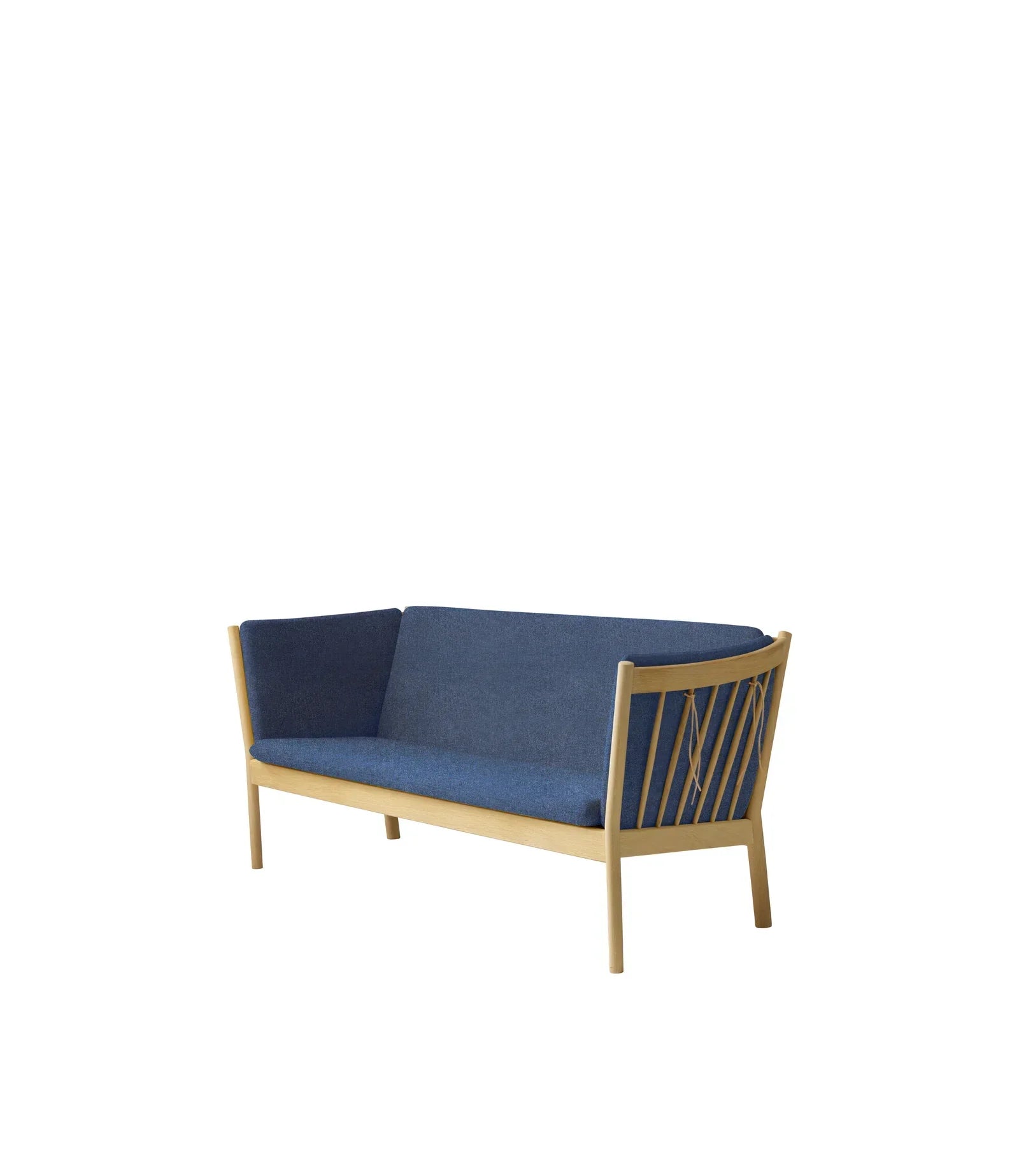 J149 3-Person Sofa — Nature Lacquered Oak/Dark Blue