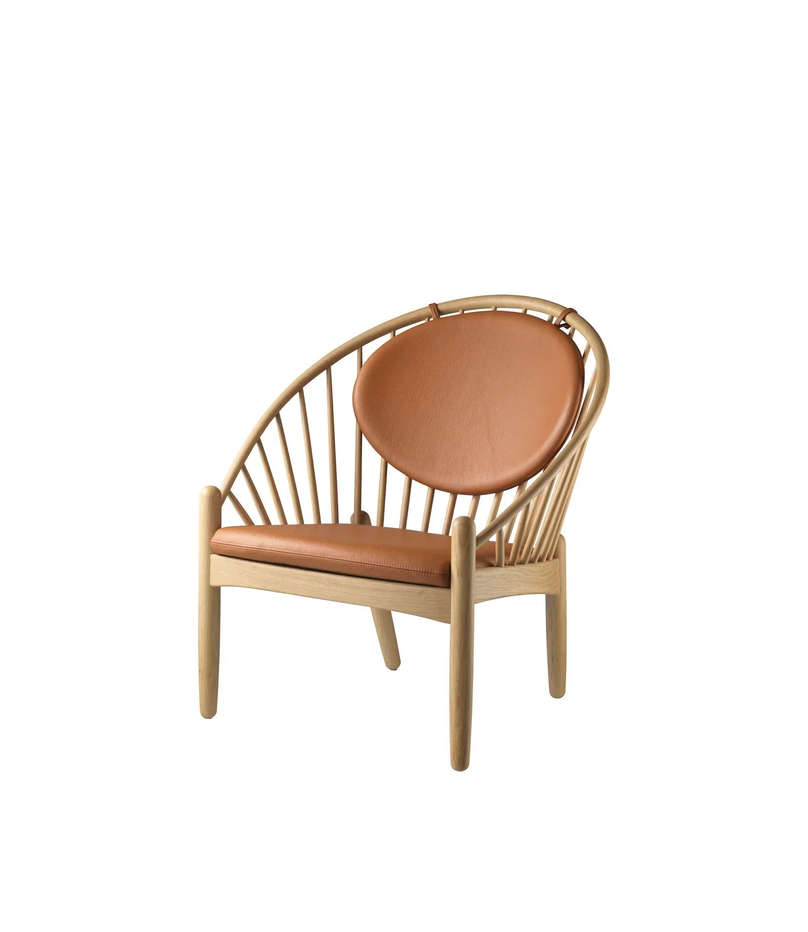 J166 Jørna Chair — Nature Lacquered Oak/Cognac