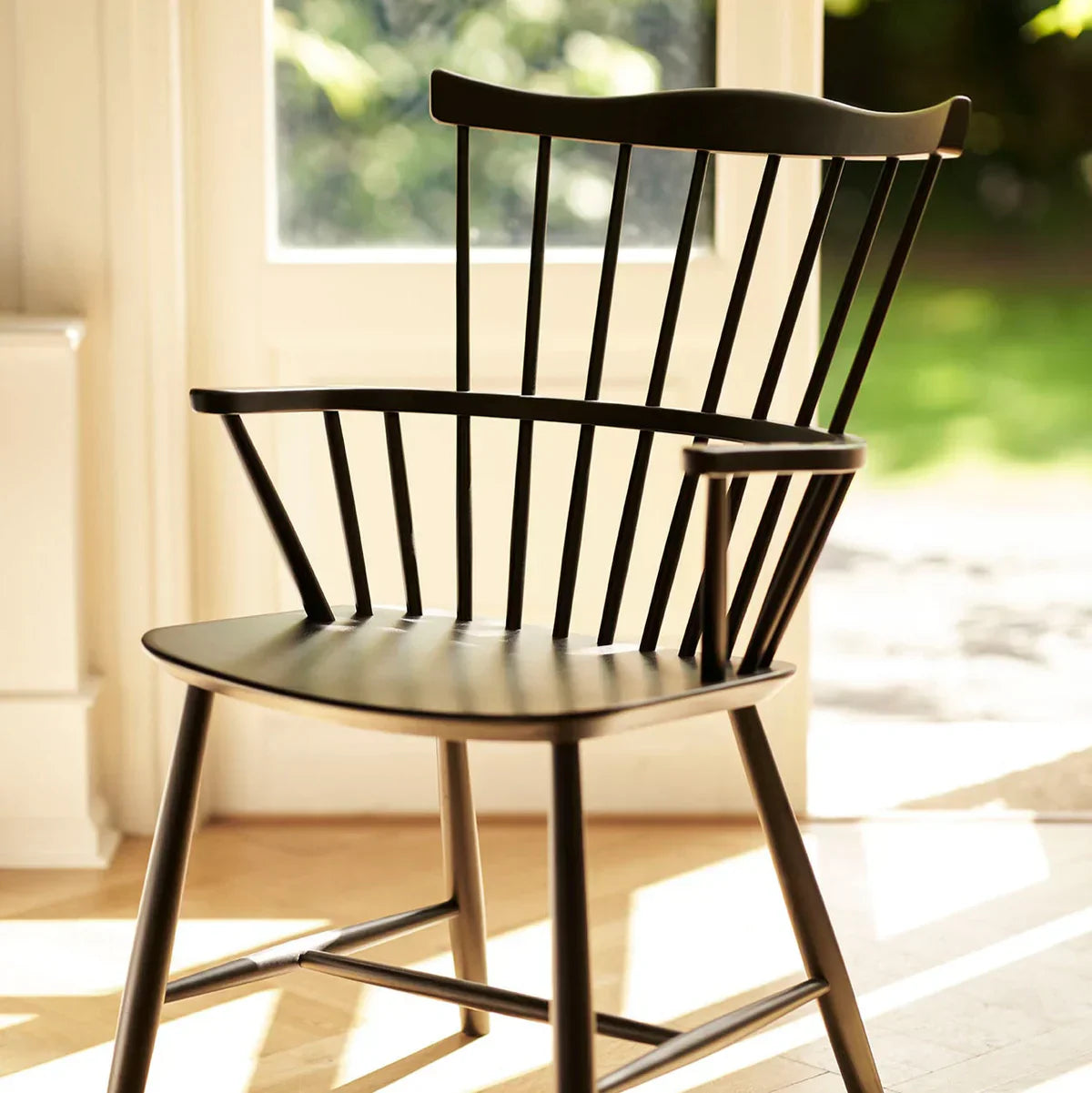 J52B Chair — Jet Black Painted Beech