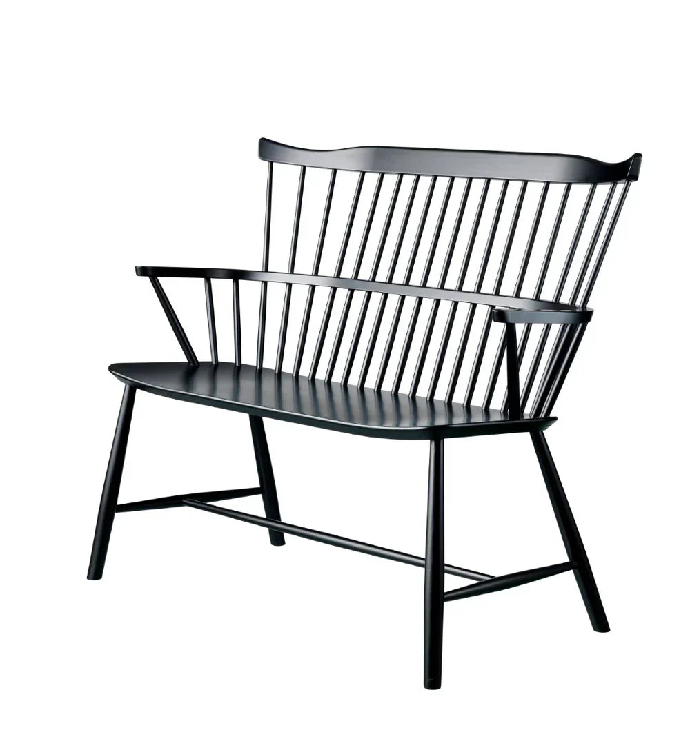 J52D Bench — Jet Black Painted Beech