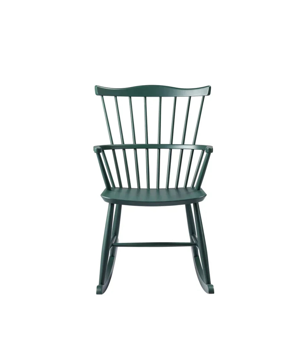 J52G Rocking Chair — Black Green Painted Beech