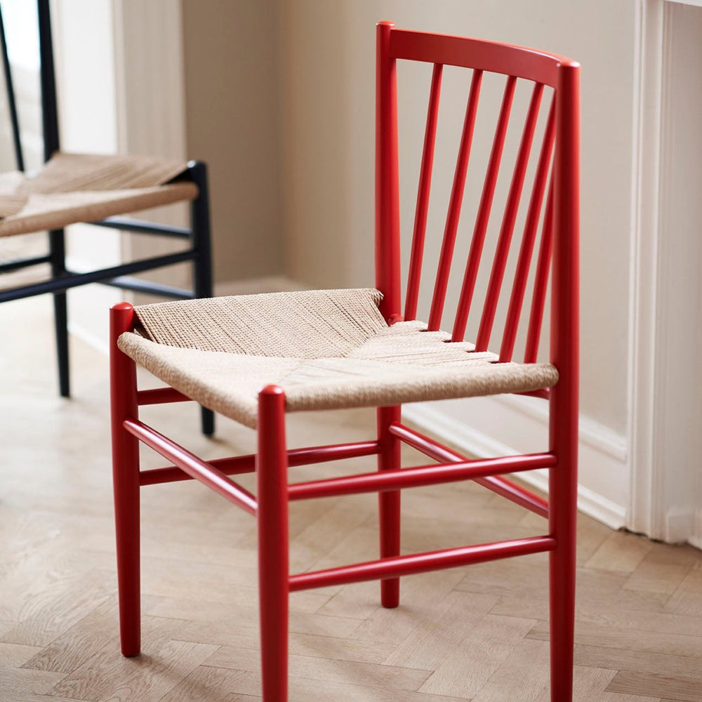 J80 Chair — Ruby Red Painted Beech