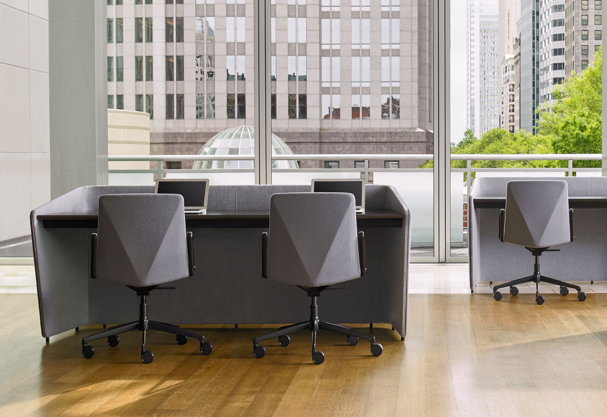 L.A.M. Swivel Armchair — Mid-Back
