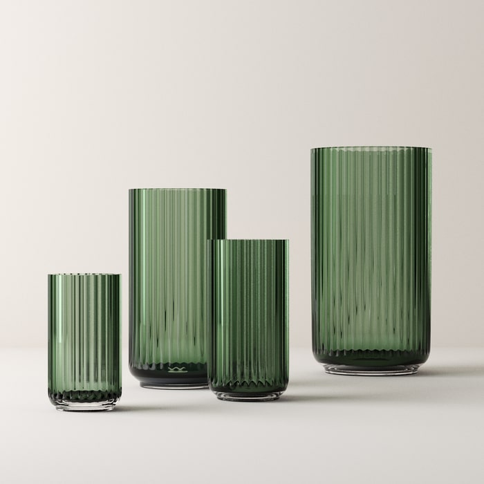 Lyngby Porcelaen Vase — Green