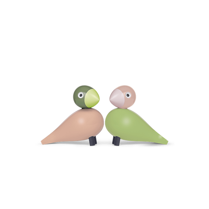 Lovebirds — Light Green/Rose