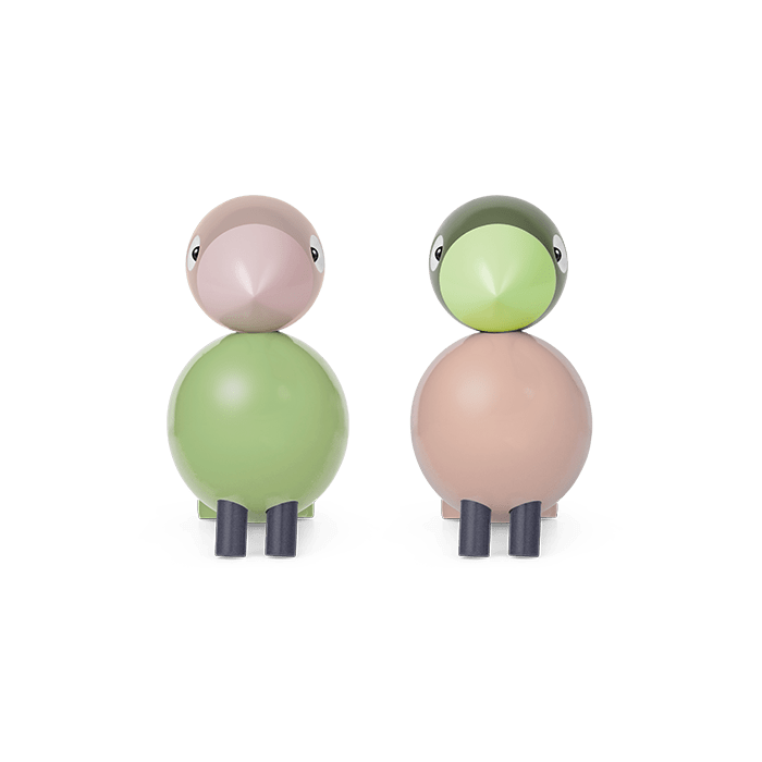Lovebirds — Light Green/Rose