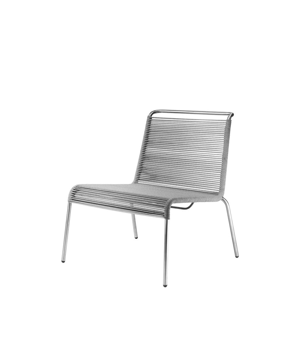M20L Teglgaard Lounge Cord Chair — Brushed Light Grey