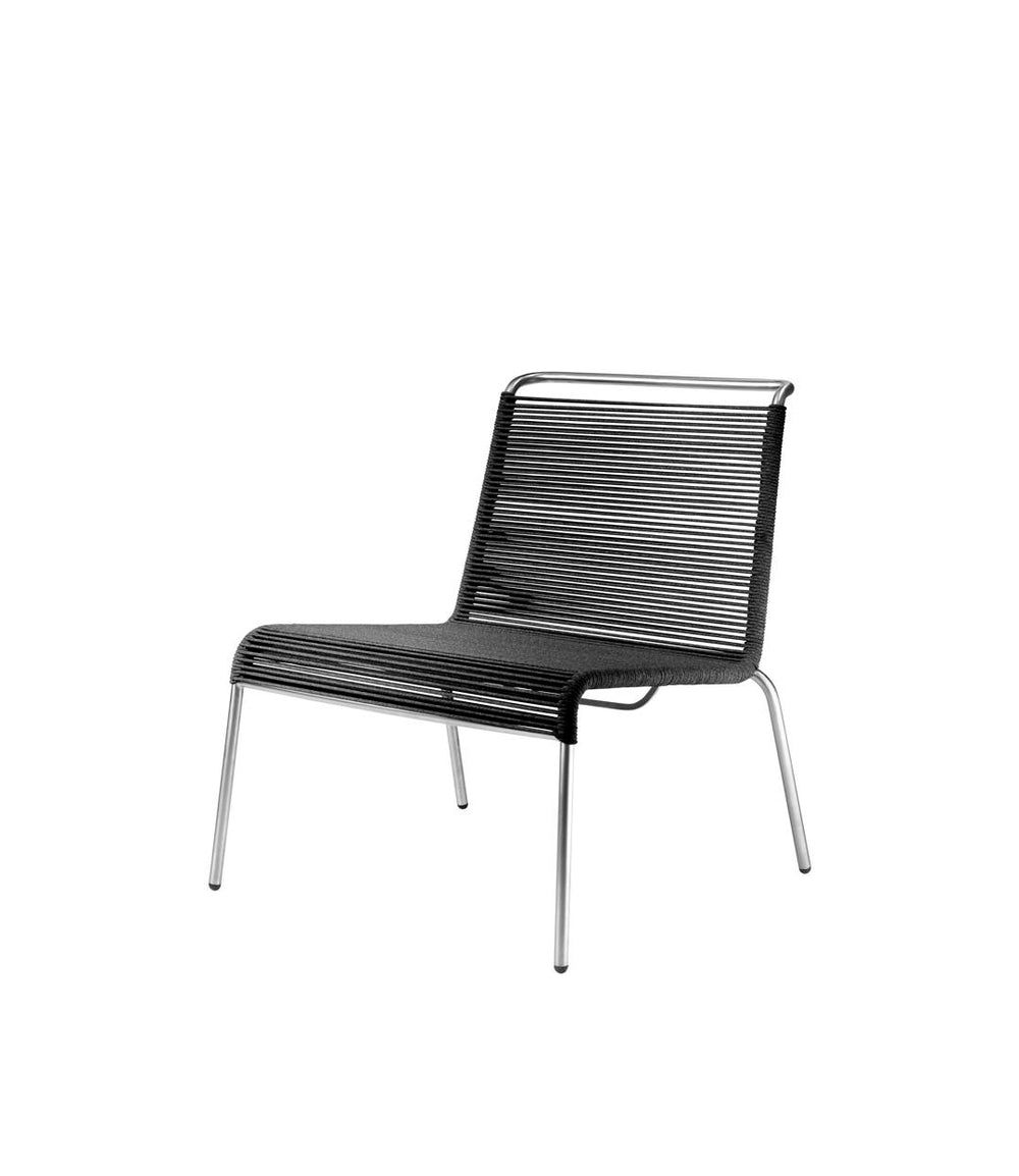 M20L Teglgaard Lounge Cord Chair — Brushed Black
