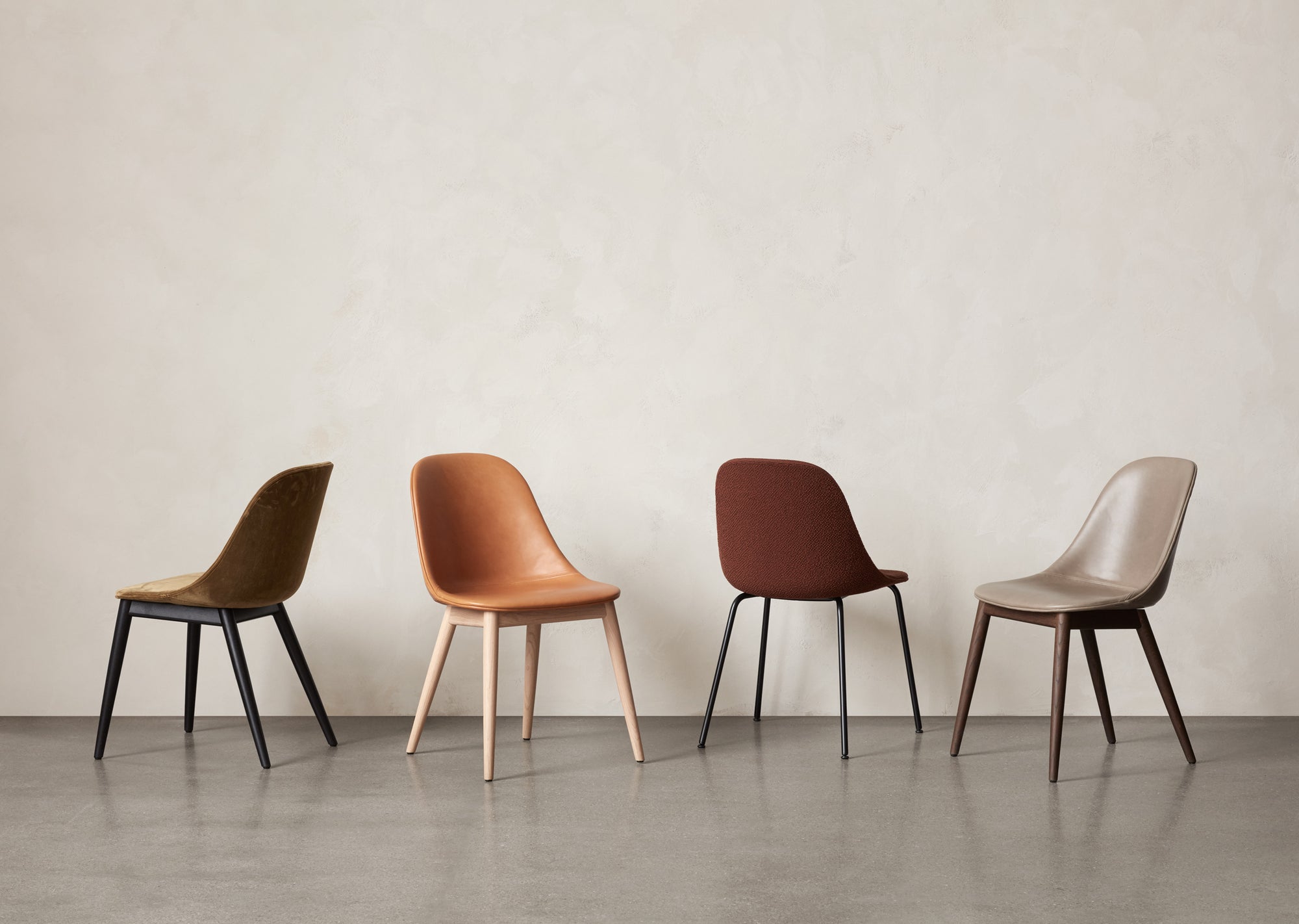 Harbour Dining Chair — Upholstered Shell — Steel Base