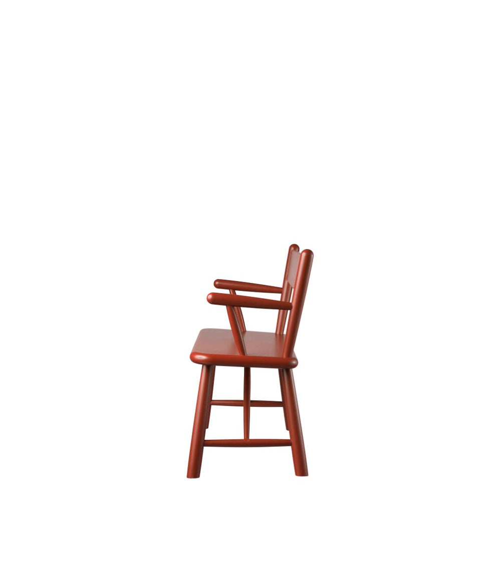 P11 Children's Bench — Red Painted Beech
