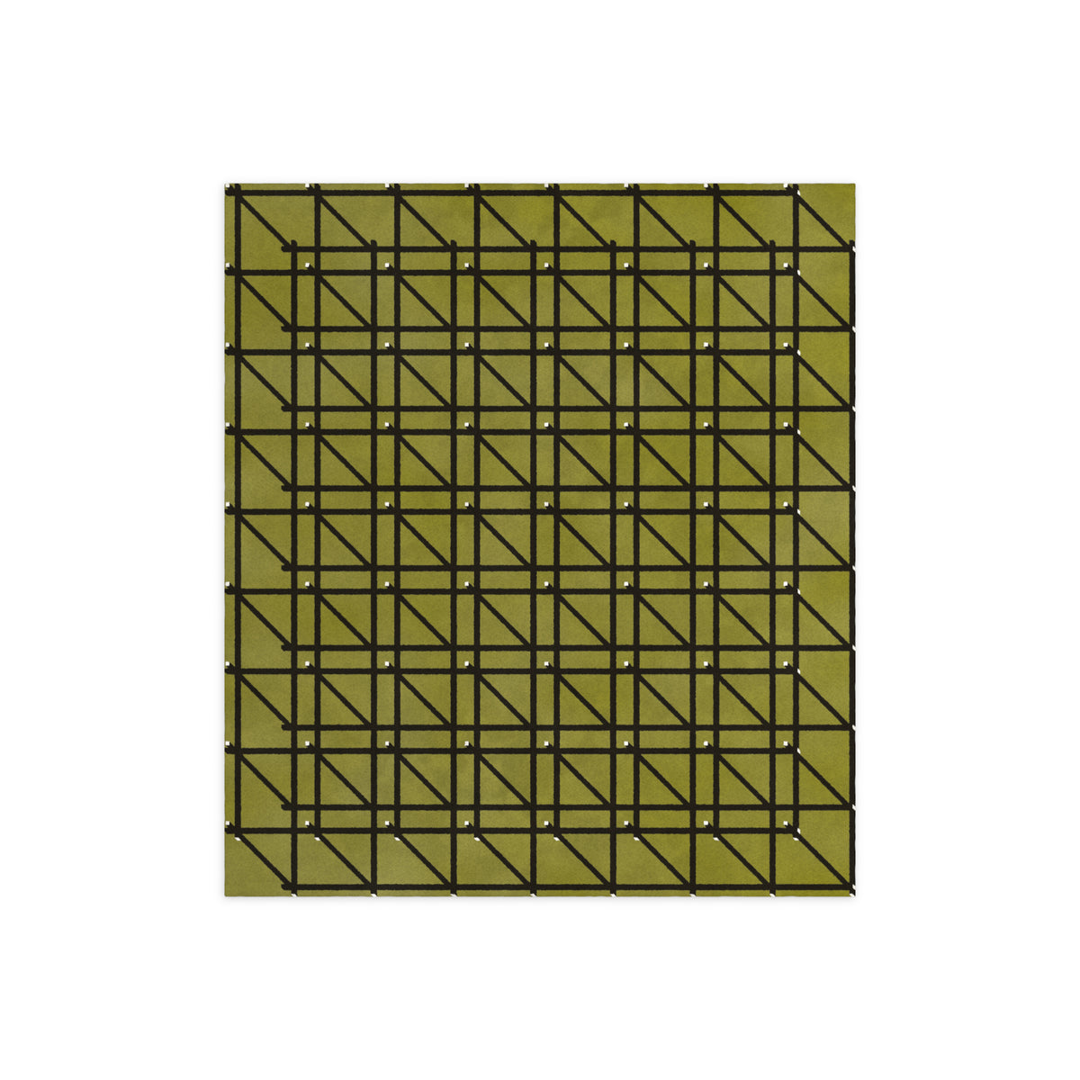 RG-01 Rug by Christian Borger, Olive, 10×12, top-down view
