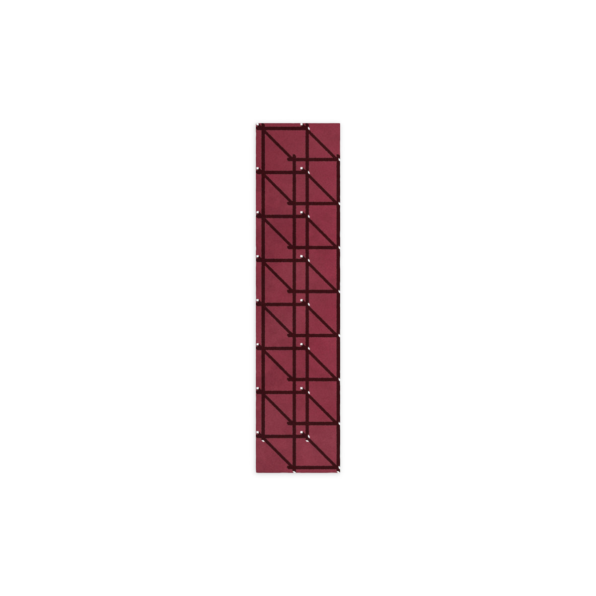 RG-01 Rug by Christian Borger, Wine, 2½'×10', top-down view