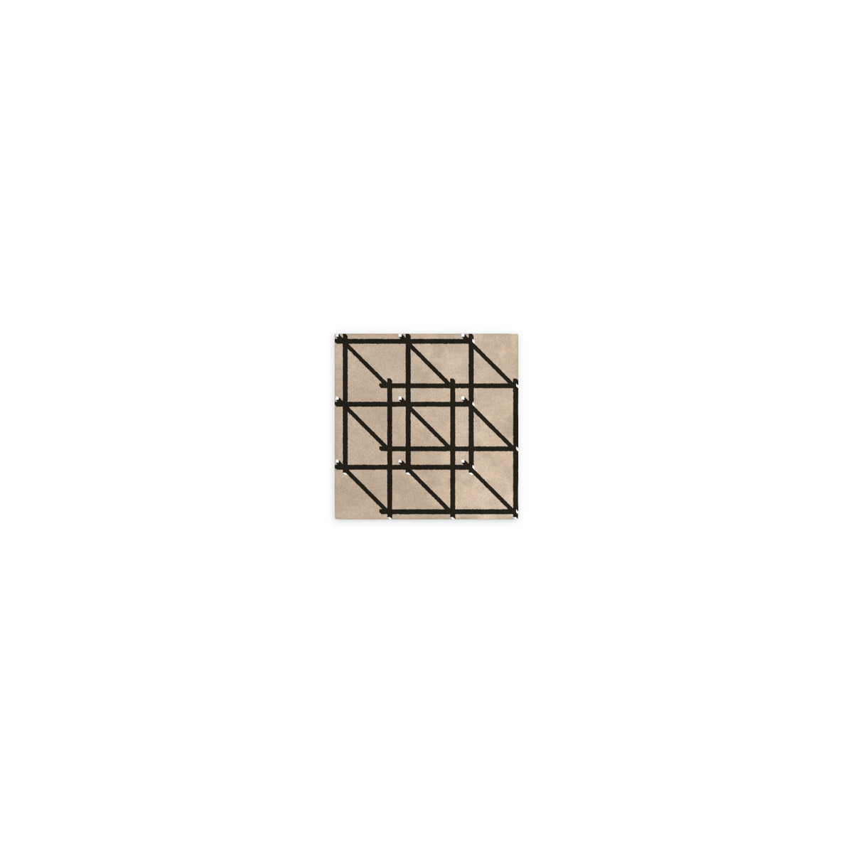 RG-01 Rug by Christian Borger, Beige, 4×4, top-down view