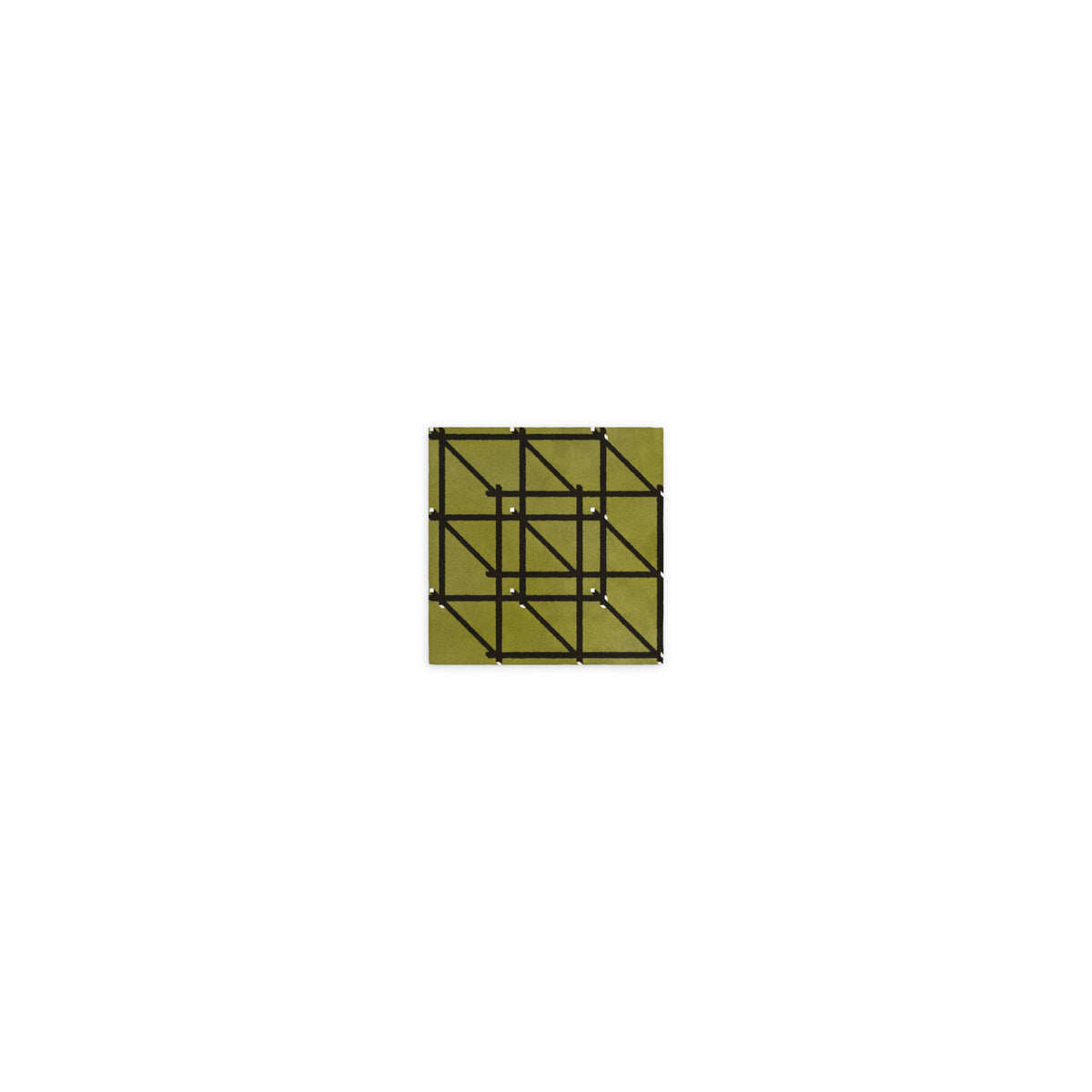 RG-01 Rug by Christian Borger, Olive, 4×4, top-down view