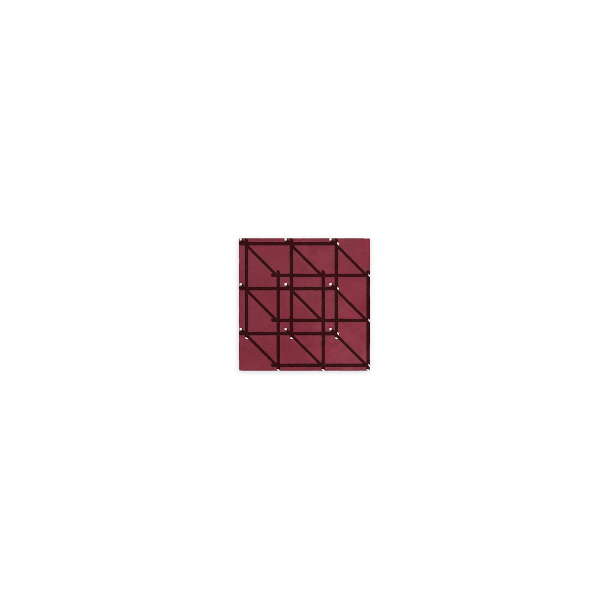 RG-01 Rug by Christian Borger, Wine, 4×4, top-down view