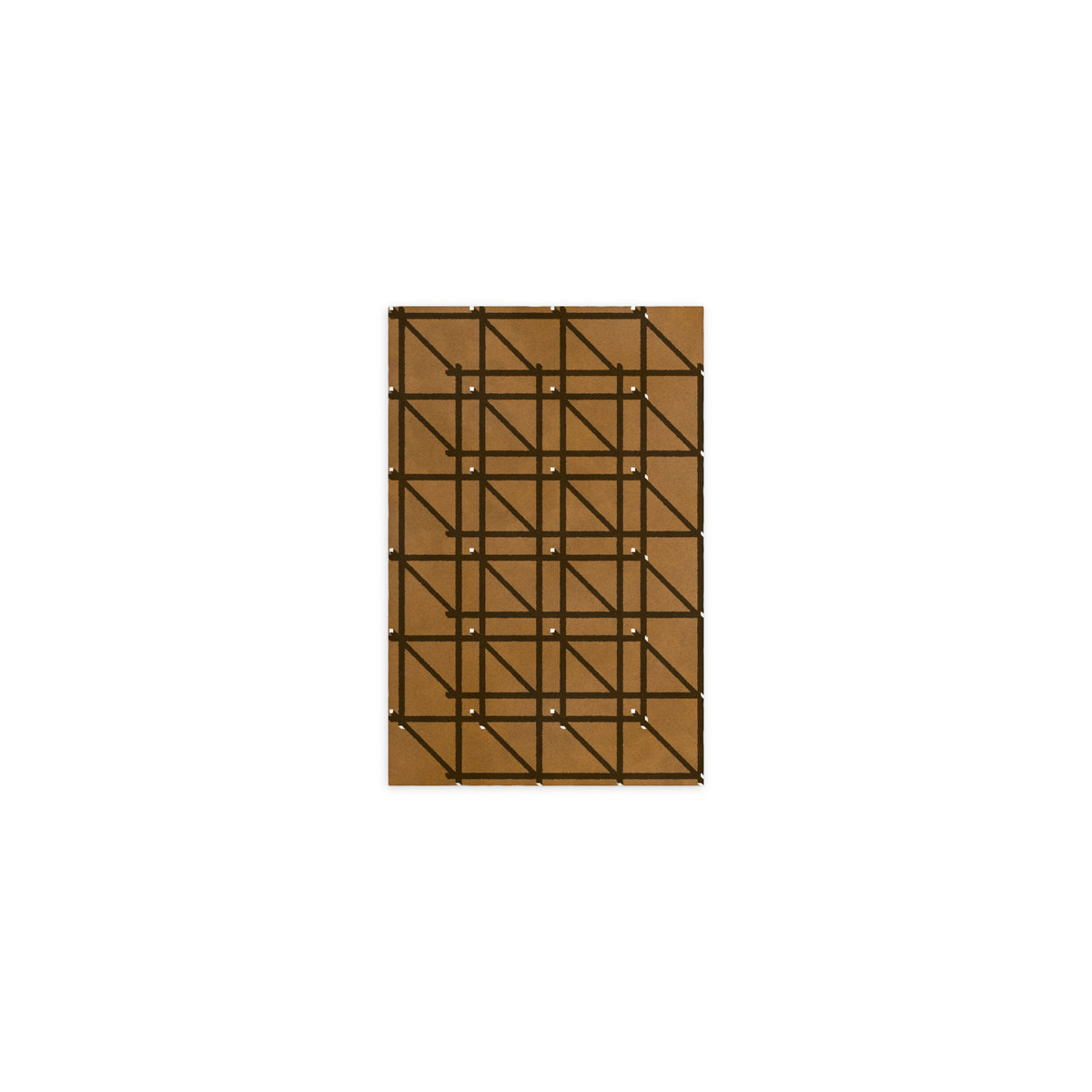 RG-01 Rug by Christian Borger, Golden, 5×8, top-down view