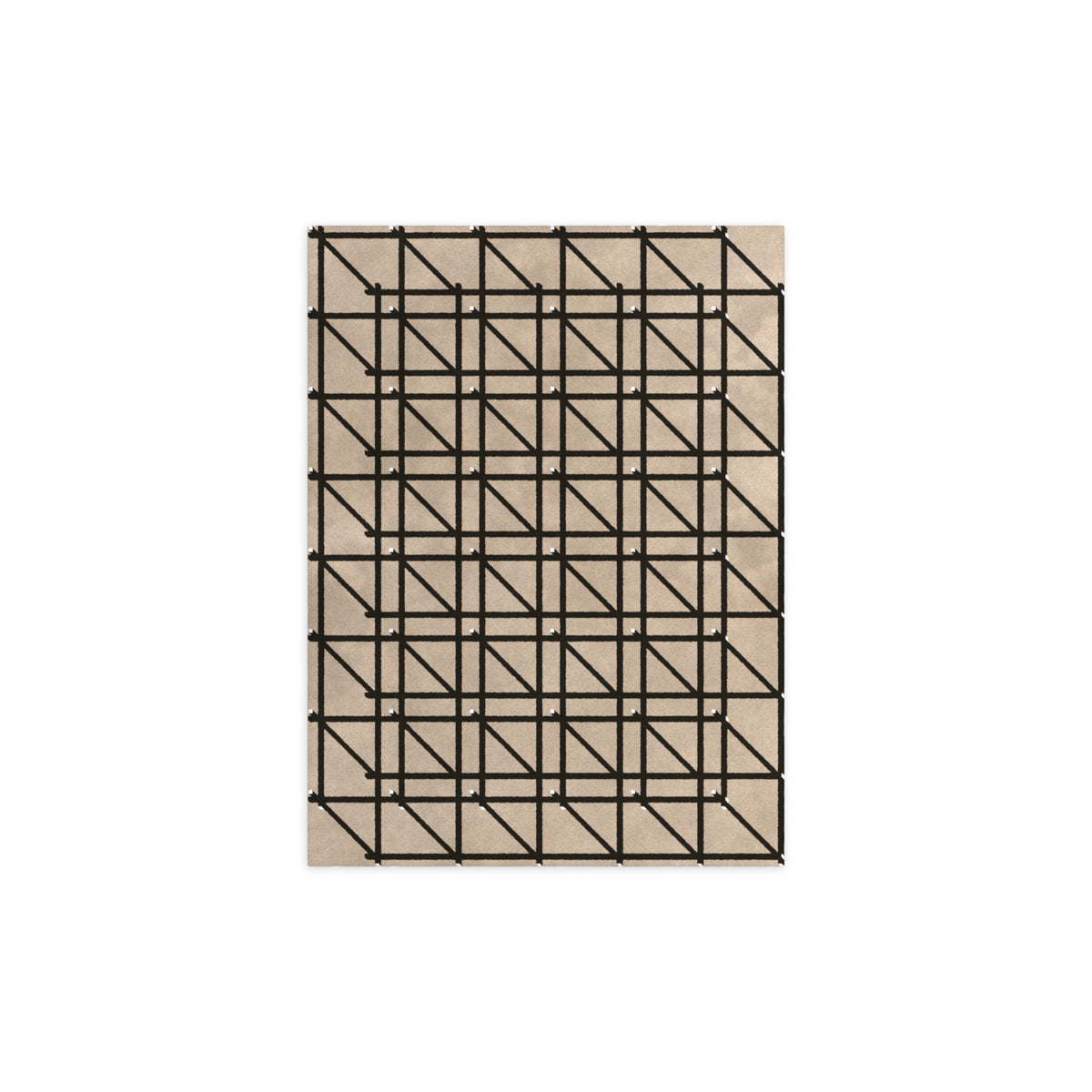 RG-01 Rug by Christian Borger, Beige, 8×10, top-down view
