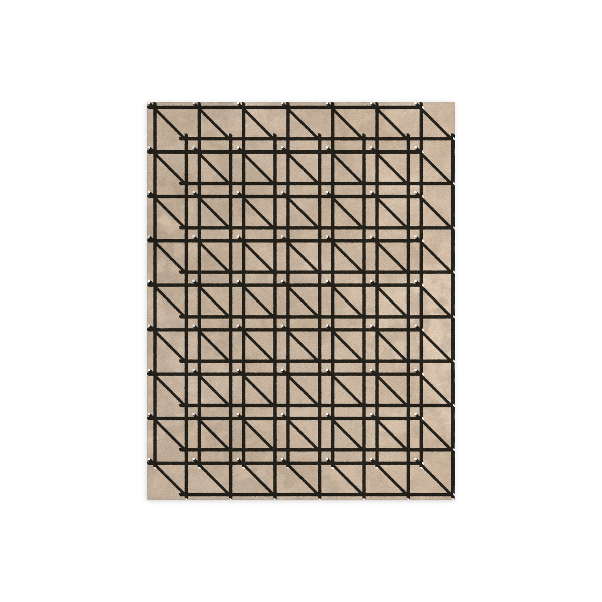 RG-01 Rug by Christian Borger, Beige, 9×12, top-down view