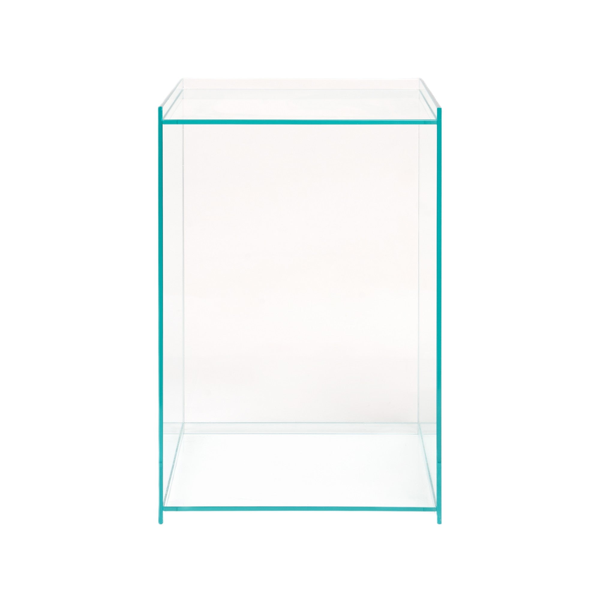 Rivet Box Table — Glass