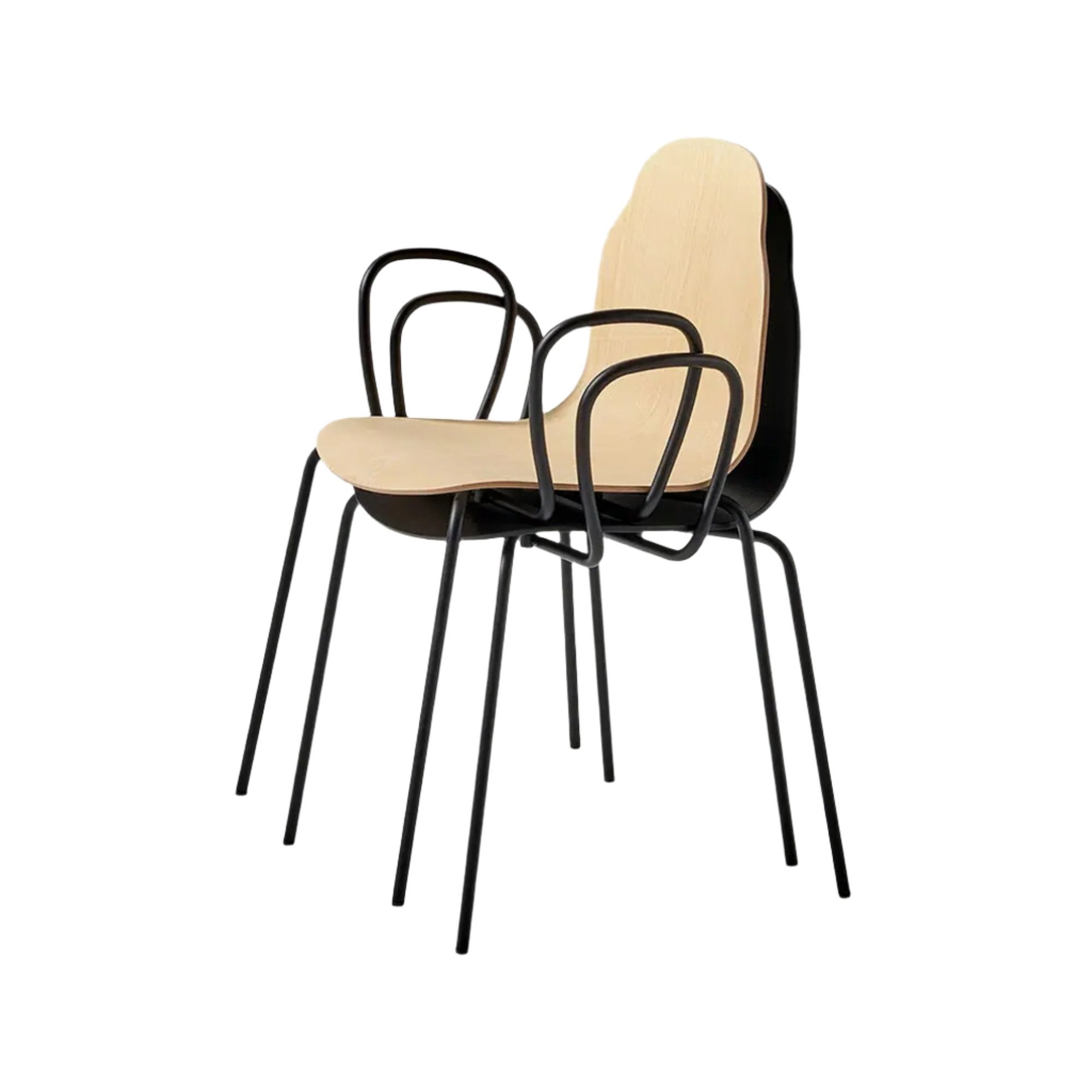 Body Dining Chair โ Wood with Metal Legs