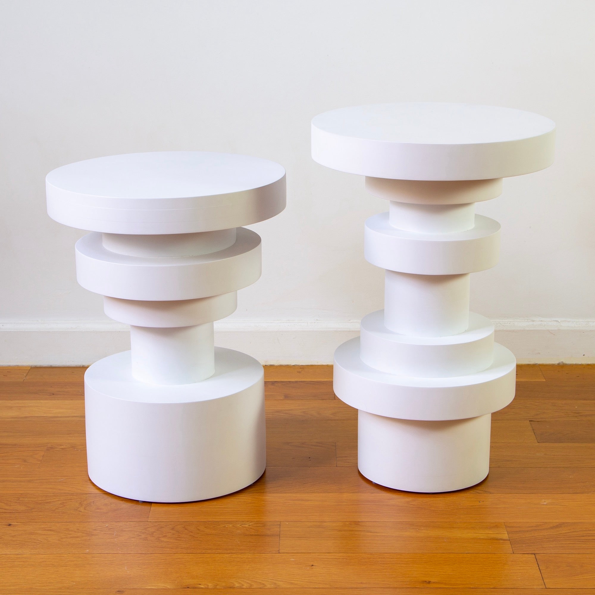 Sass Side Table — White — Set of 2