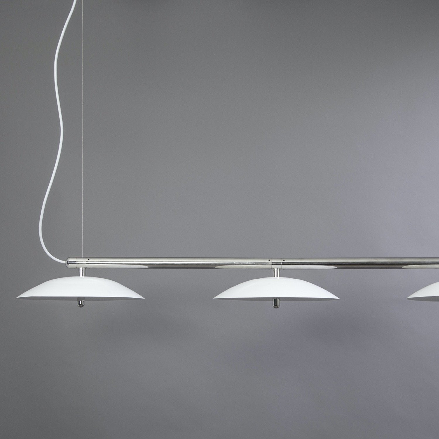 Signal Linear Pendant Light — White & Nickel