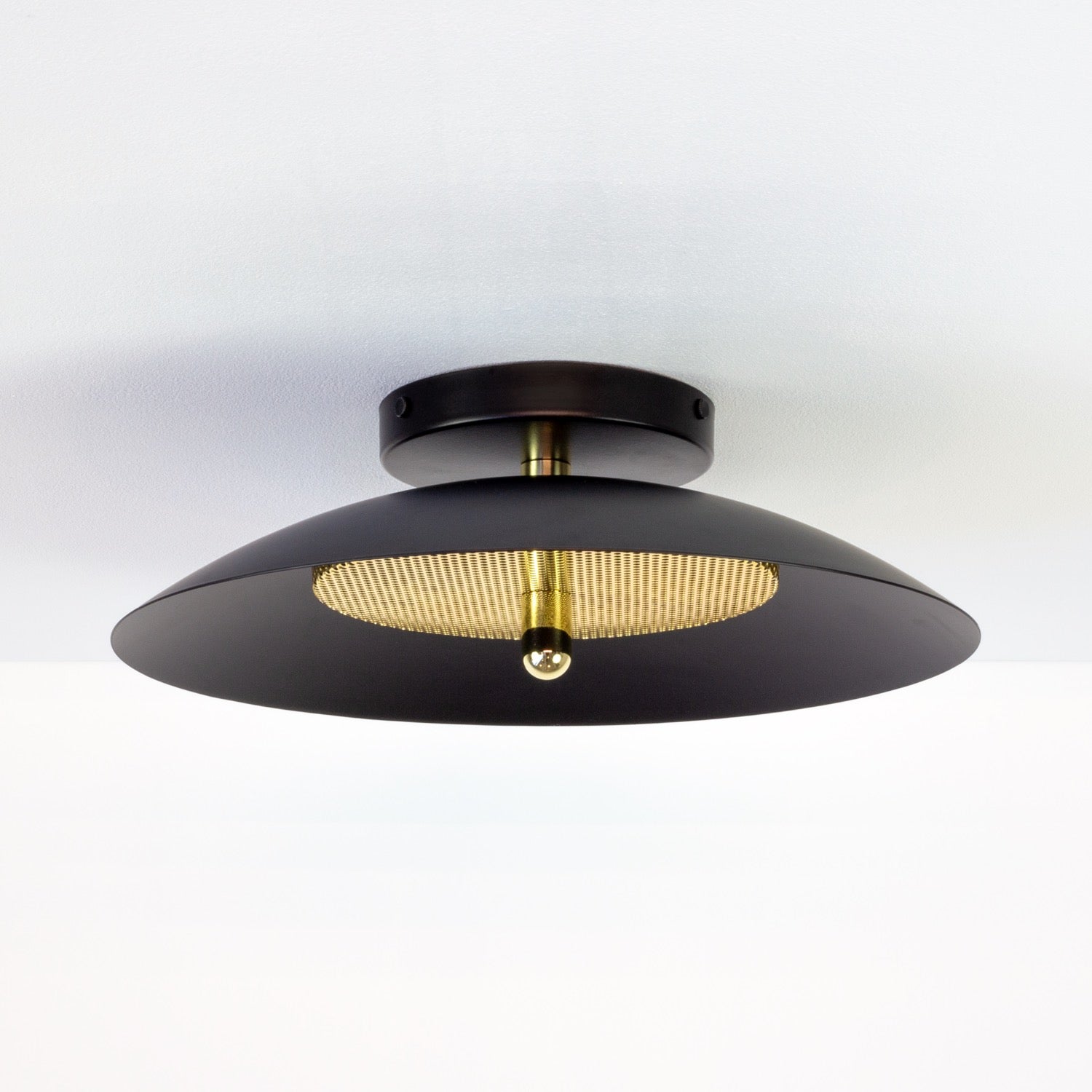 Signal Flush Mount — Black & Brass