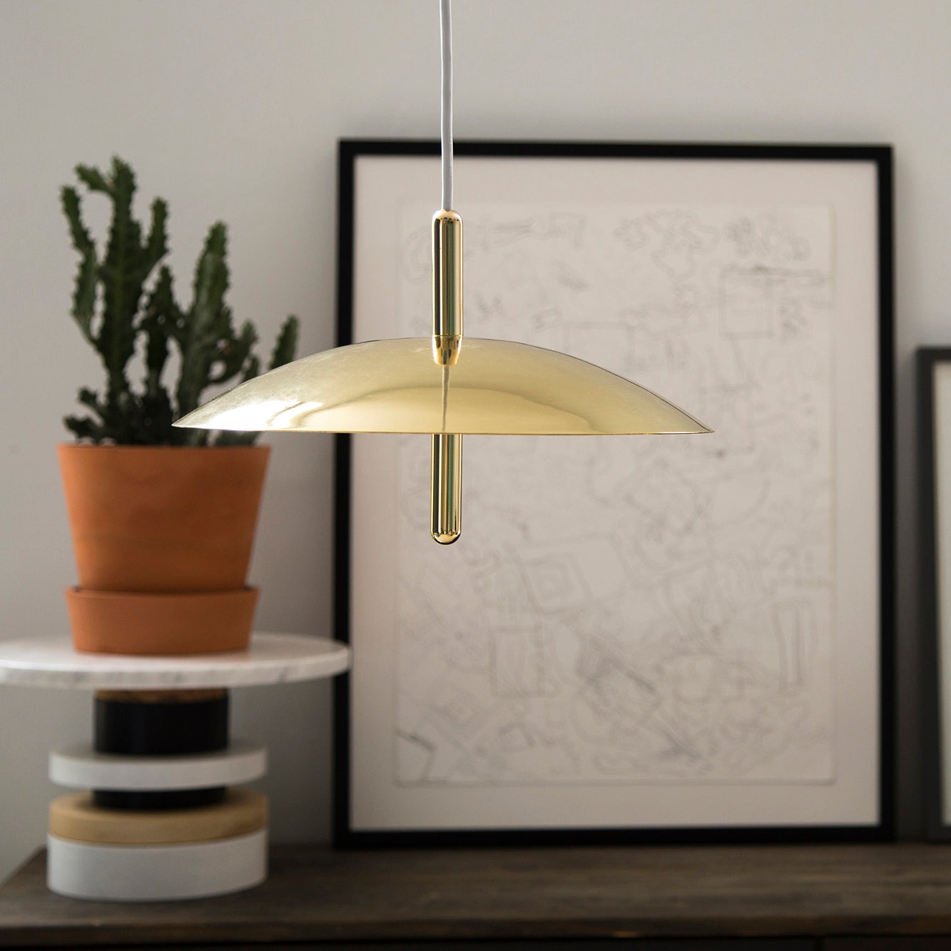 Signal Pendant Light — Brass