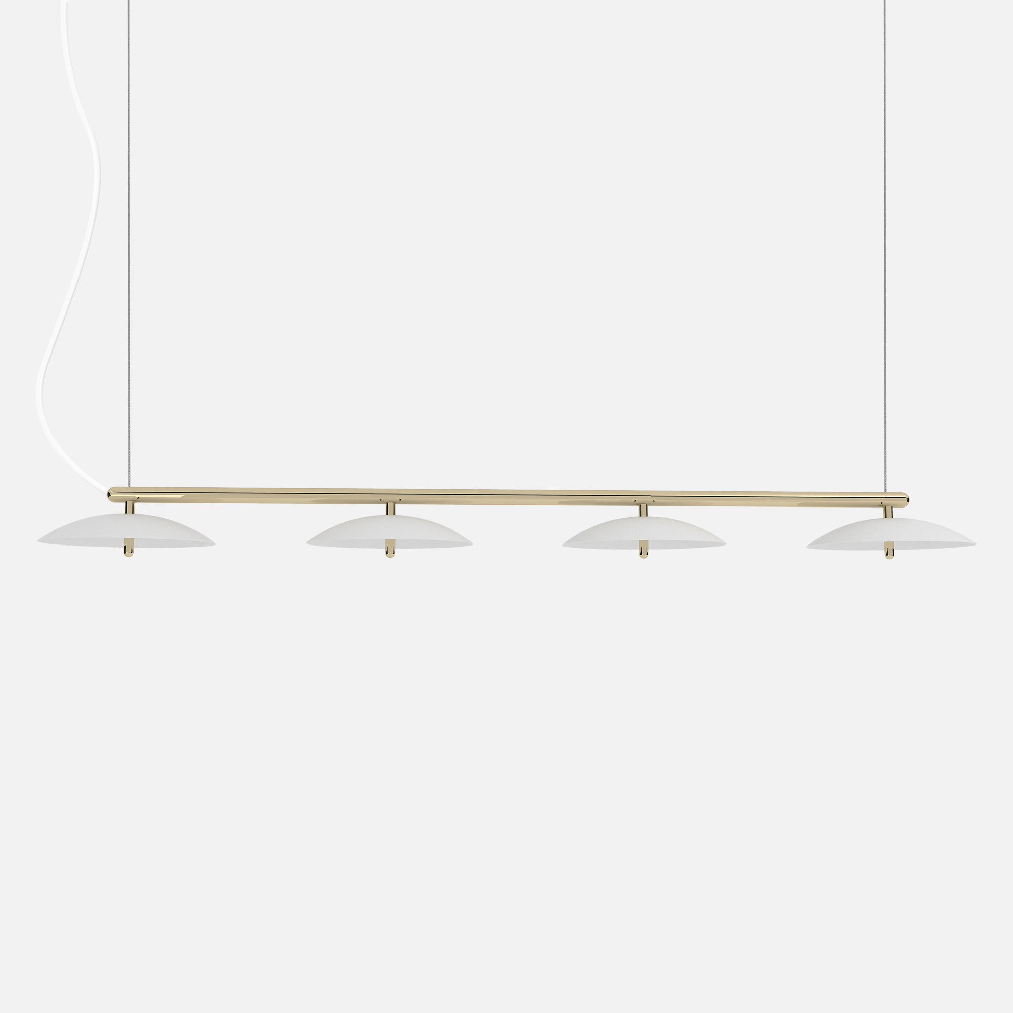 Signal Linear Pendant Light — White & Brass