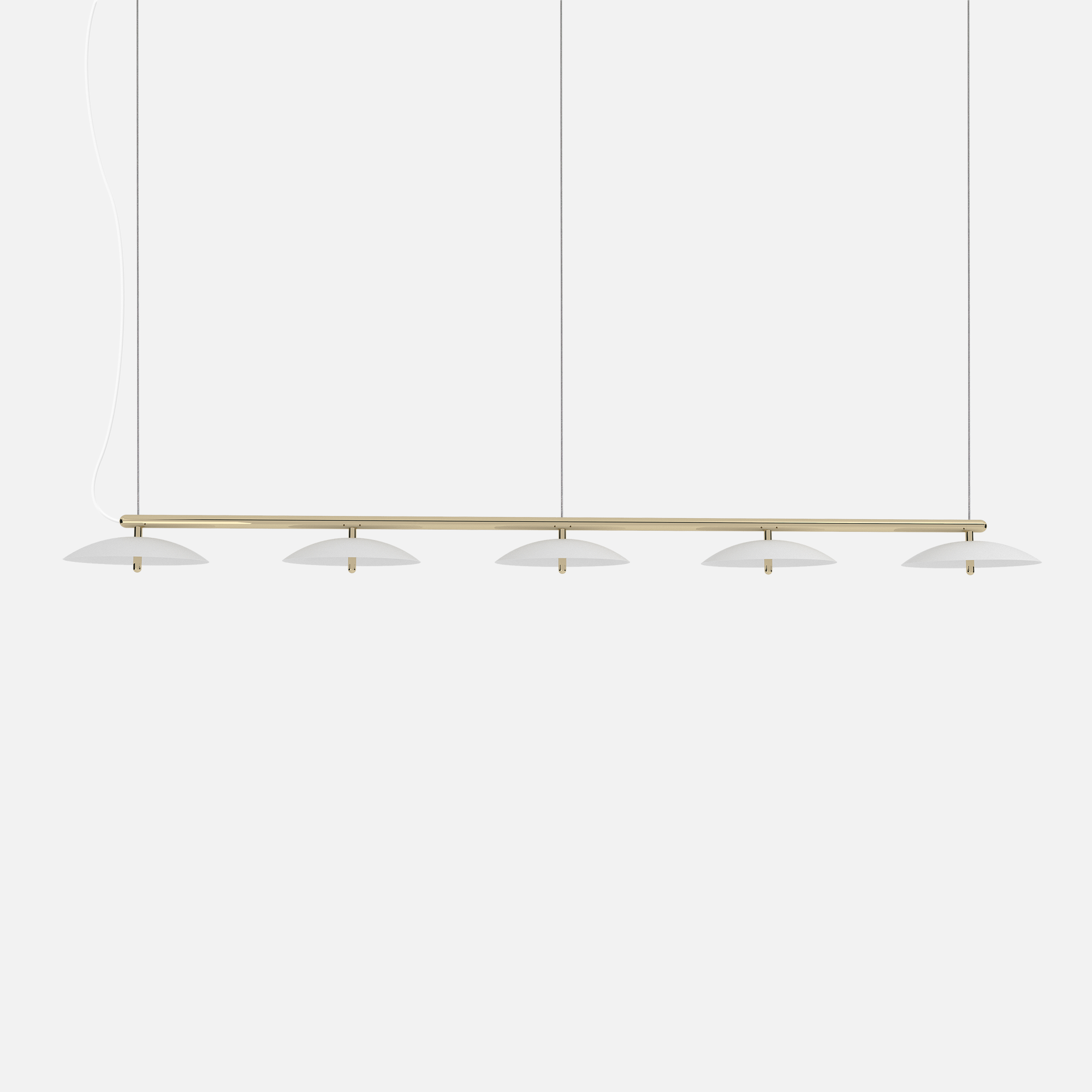 Signal Linear Pendant Light — White & Brass