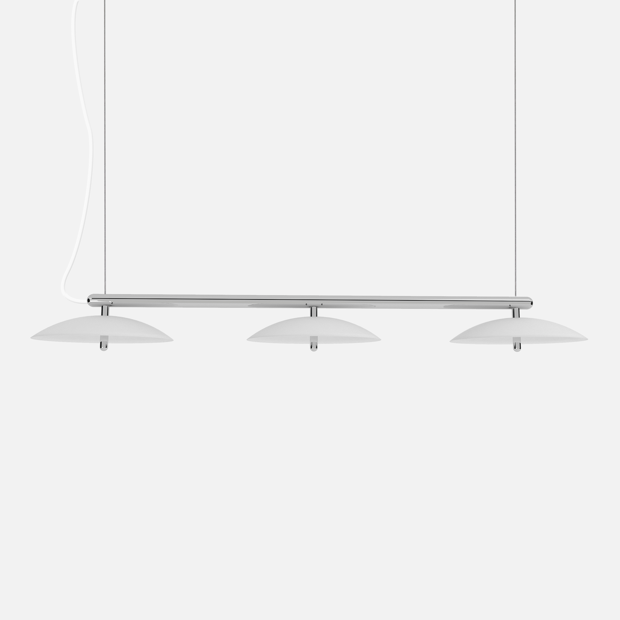 Signal Linear Pendant Light — White & Nickel