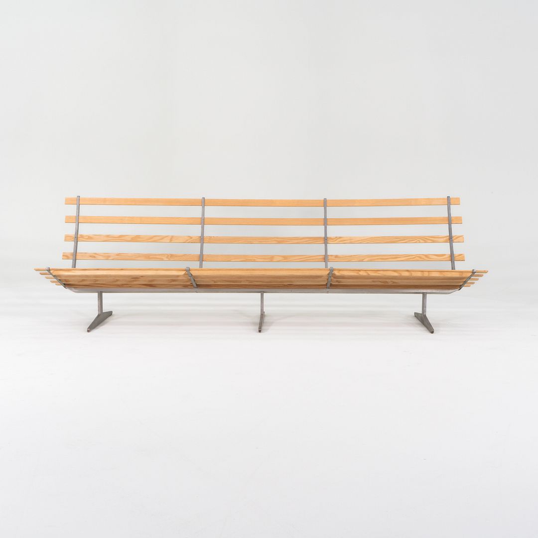 Oak and Aluminum Bench