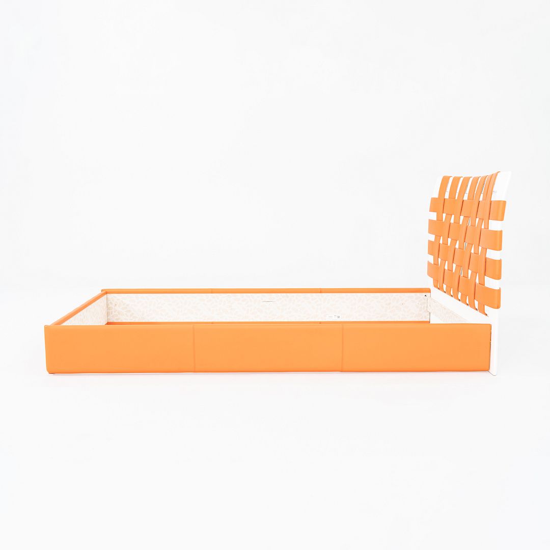 Woven Leather Twin Bed