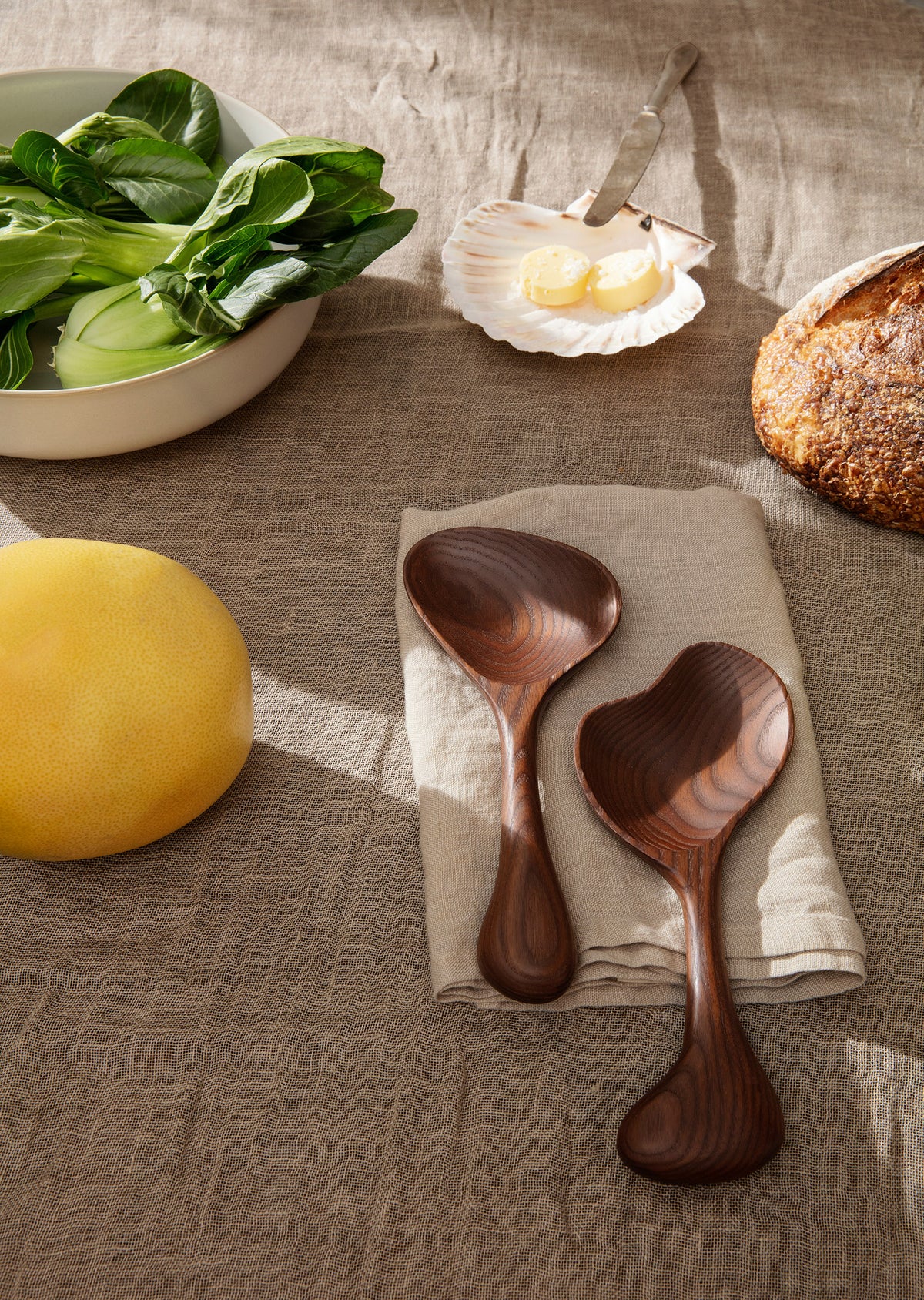 Os Salad Servers - Dark Brown