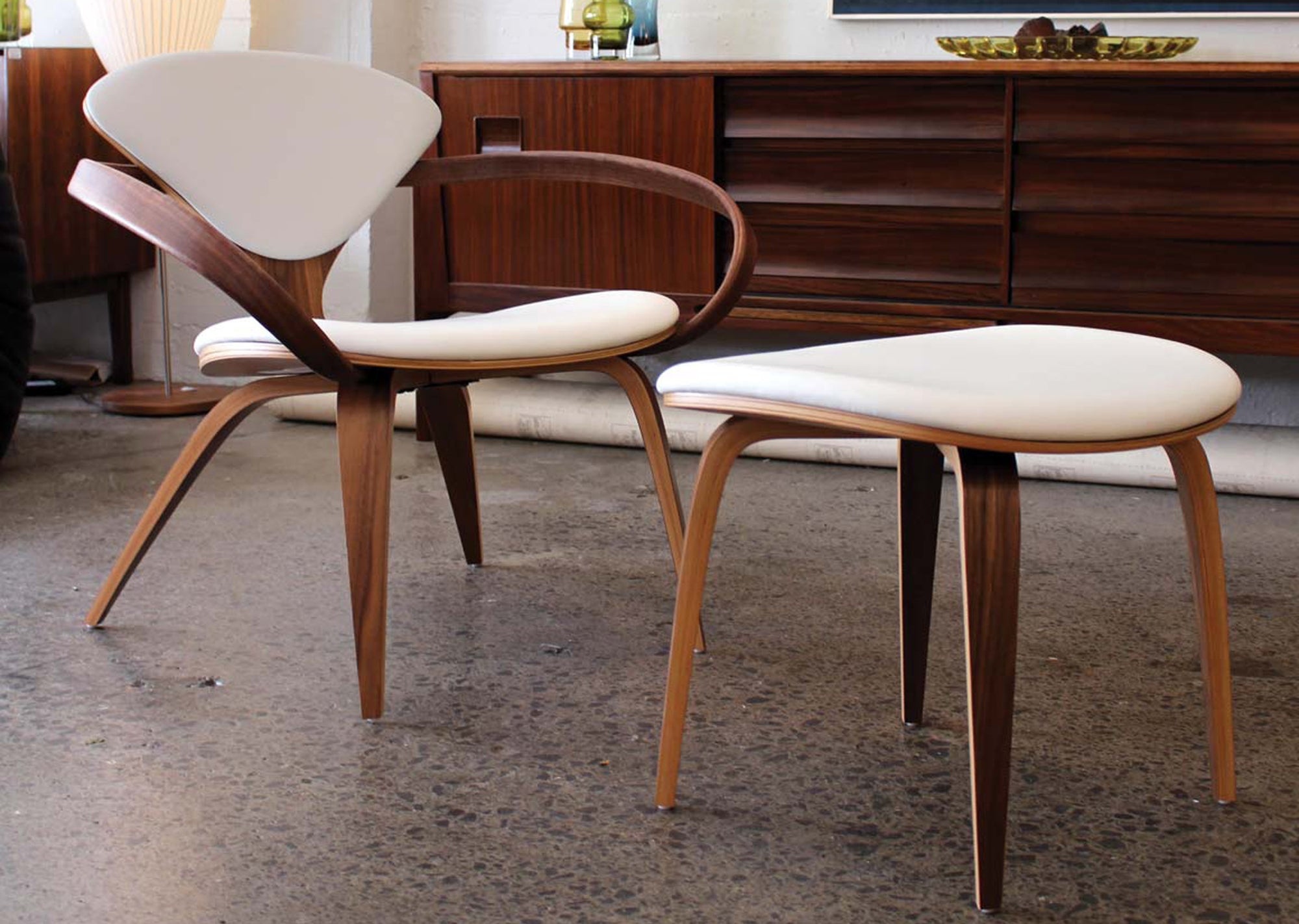 Cherner Lounge Armchair with Seat and Back Pads