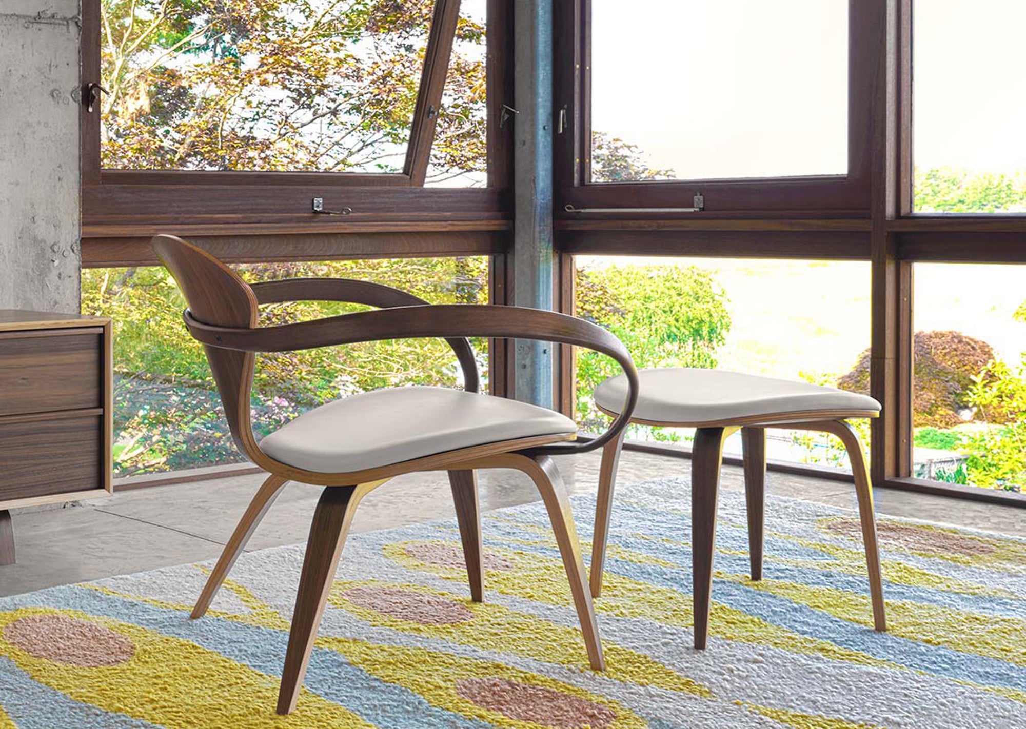 Cherner Lounge Armchair with Seat Pad