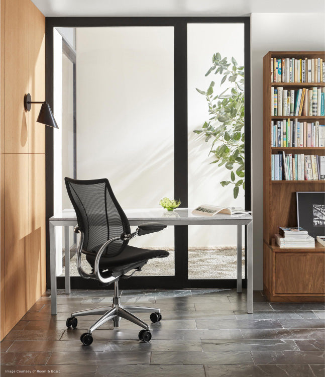 Liberty Task Chair With Upholstered Back — Adjustable Duron Arms