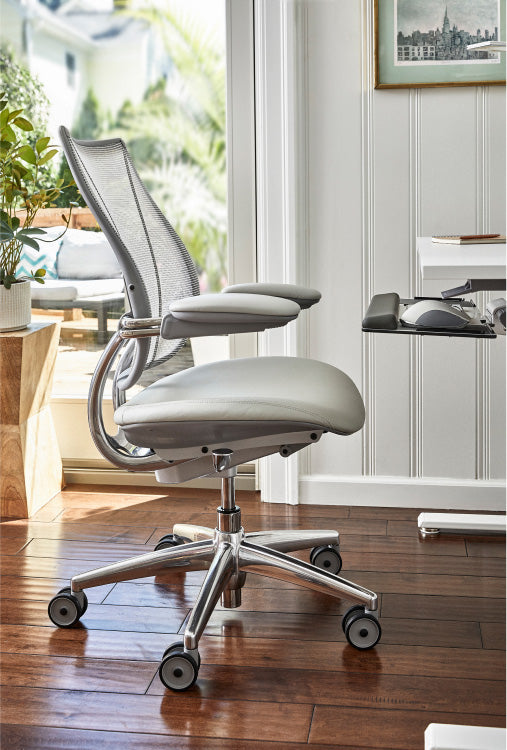 Liberty Task Chair With Upholstered Back — Adjustable Duron Arms
