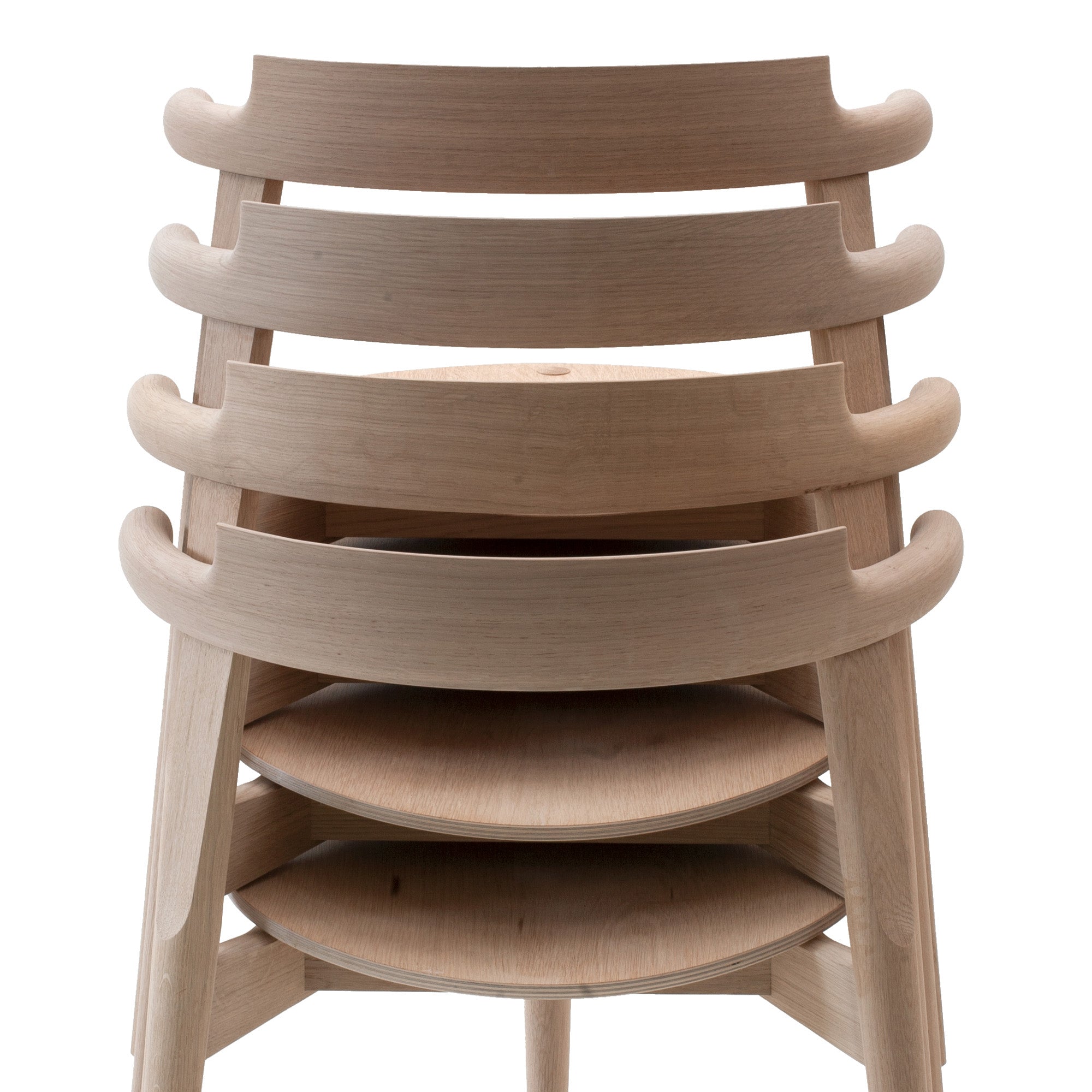 PP58/3 Tripod Chair — Wood — Set of 2