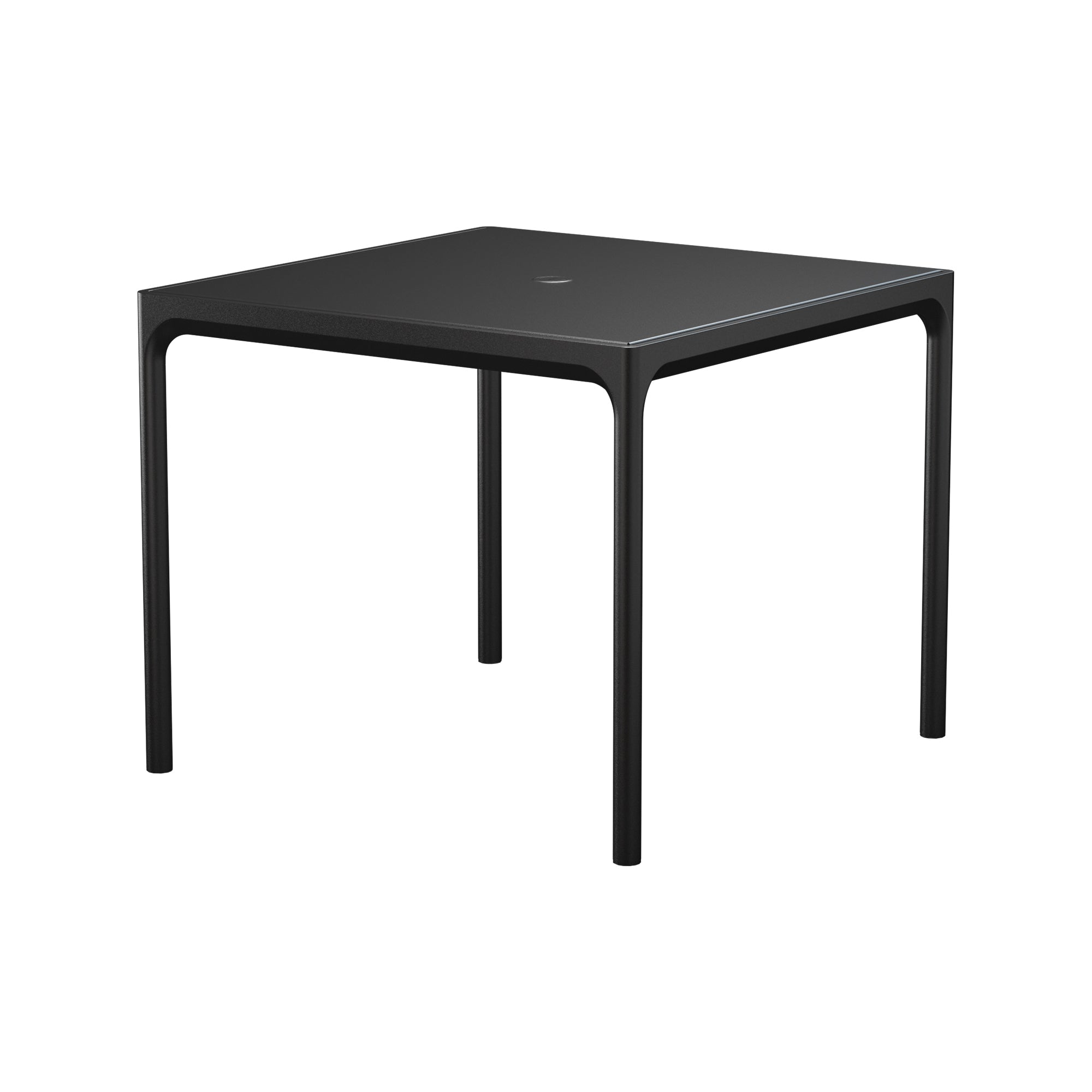 Four Aluminum Parasol Table