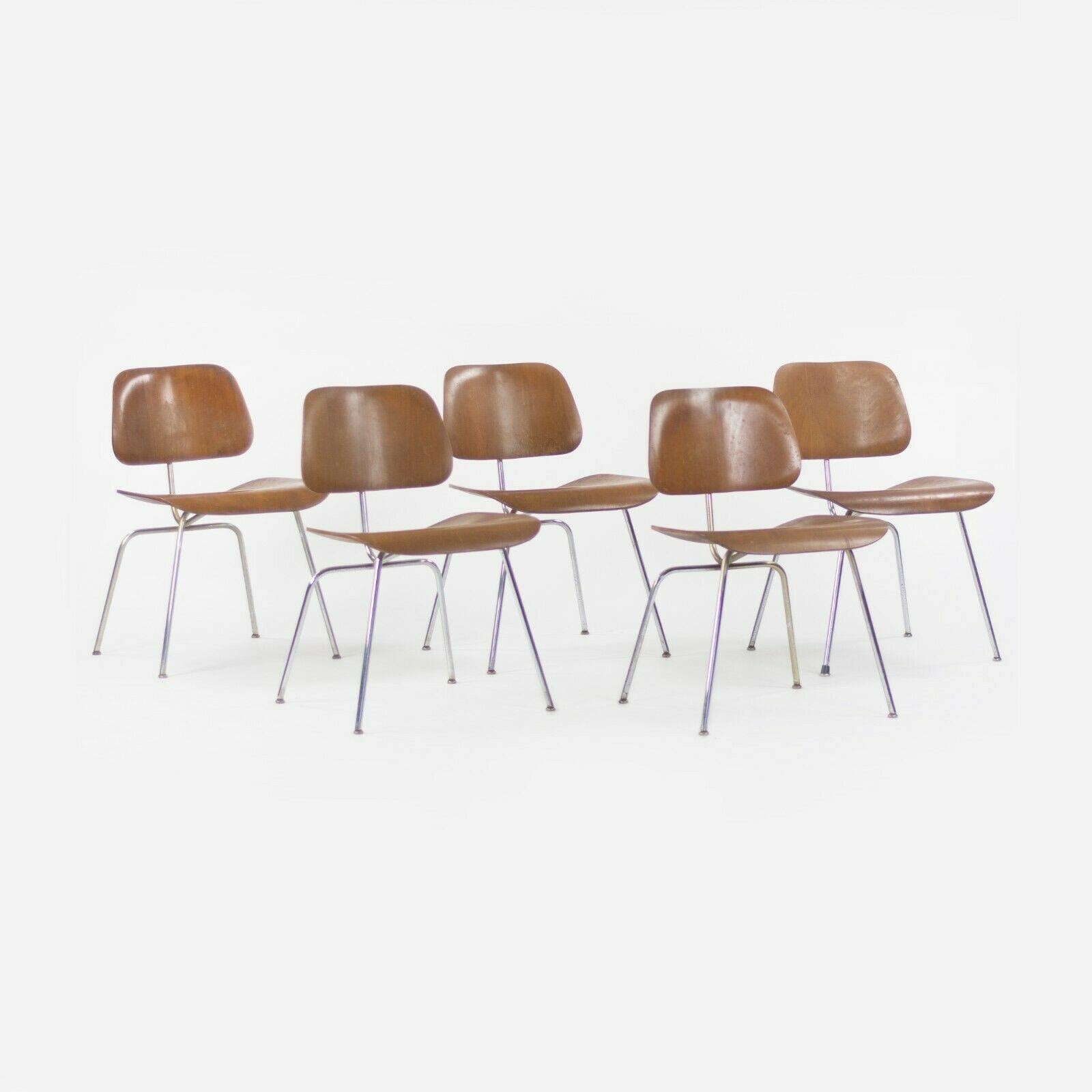 1948 Eames Evans for Herman Miller DCM Dining Chairs Metal and