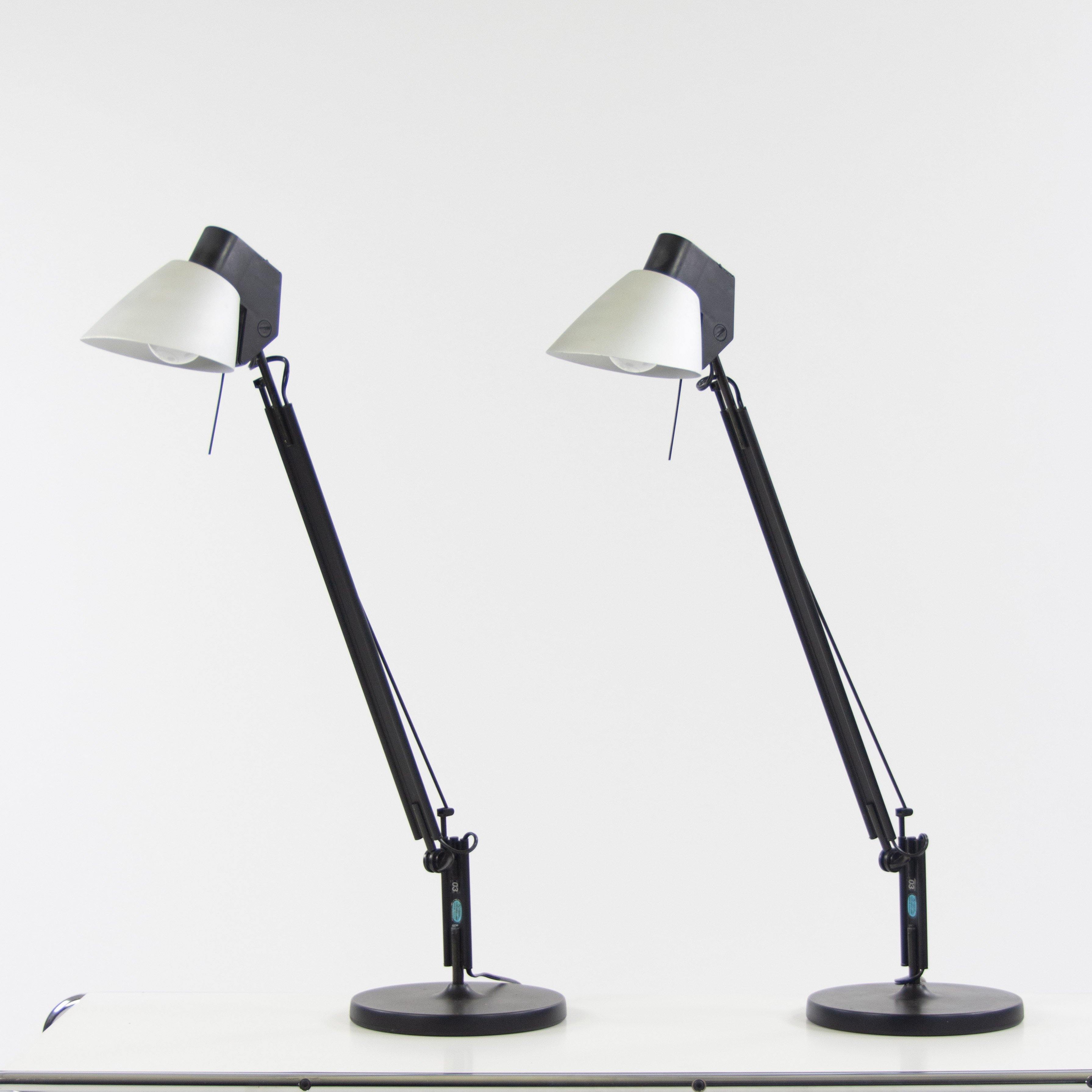 Mario Barbaglia and Marco Colombo Vintage Italiana Luce Mod Studio Table Lamp 2x - Rarify Inc.
